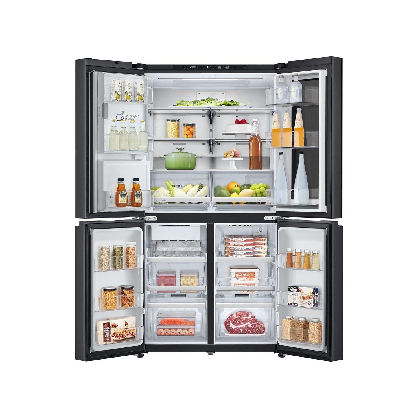 LG 638L Side-by-Side Fridge with InstaView, GMG960EVEE