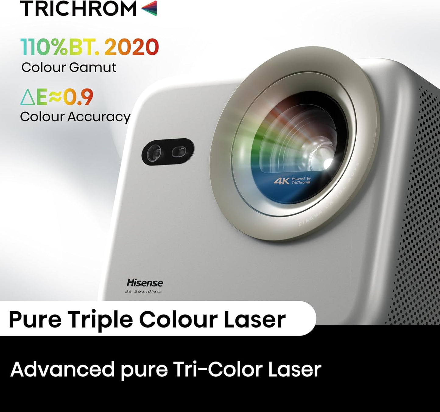 Hisense 65"-200" TriChroma Smart DLP Laser Projector, M2 Pro