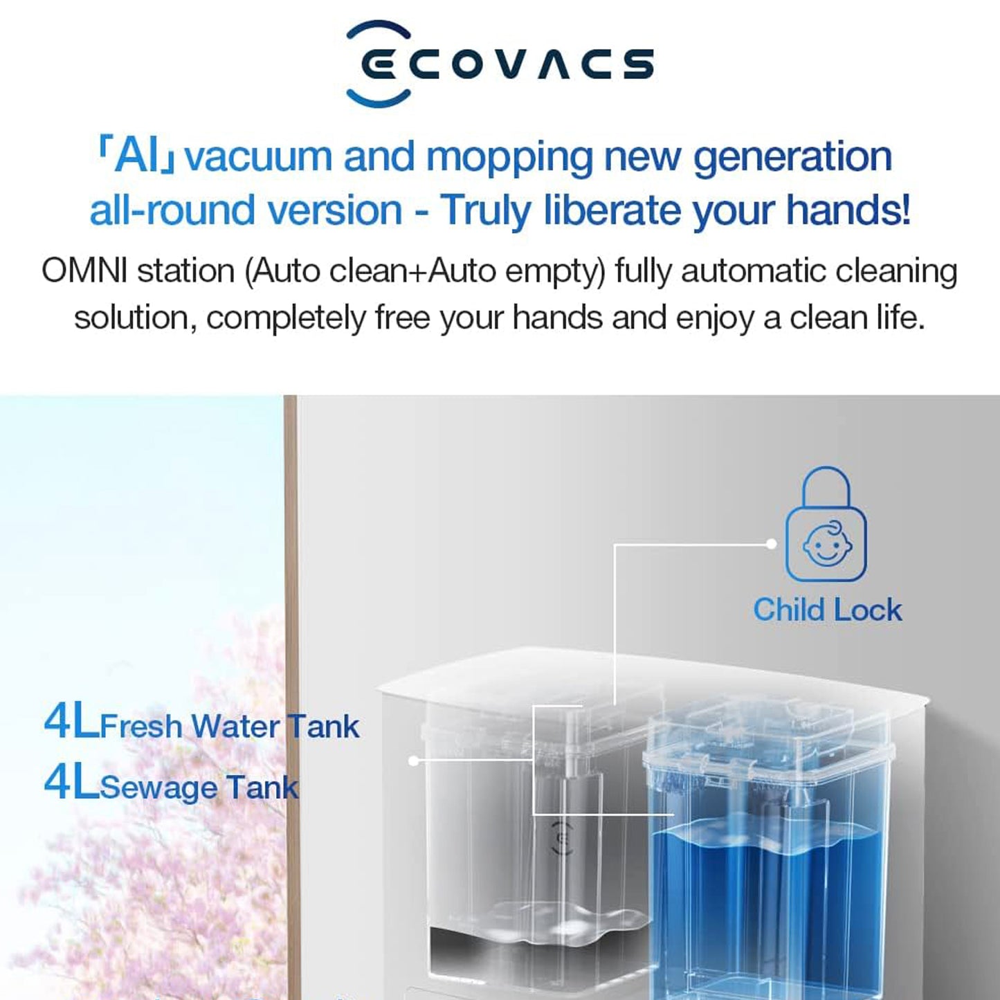ECOVACS T10 OMNI Robot Vacuum Cleaner, T10 OMNI