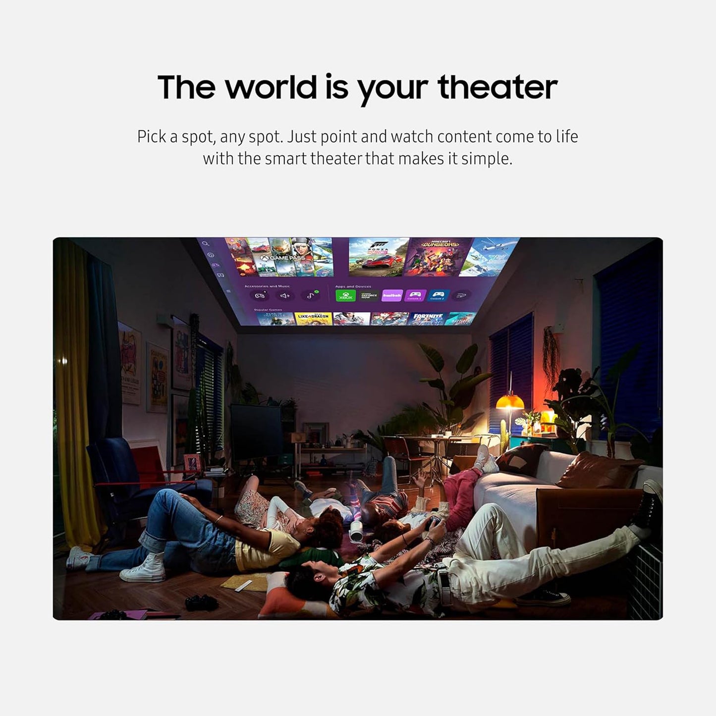 Samsung 30-100" The Freestyle LED Portable Projector, SP-LFF3CLAX