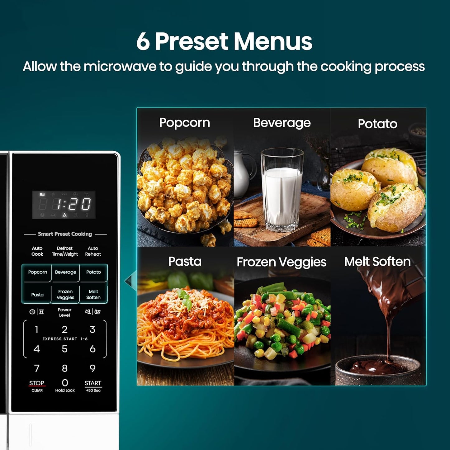 Hisense 25L Large Solo Microwave Oven, HMAS2509WP