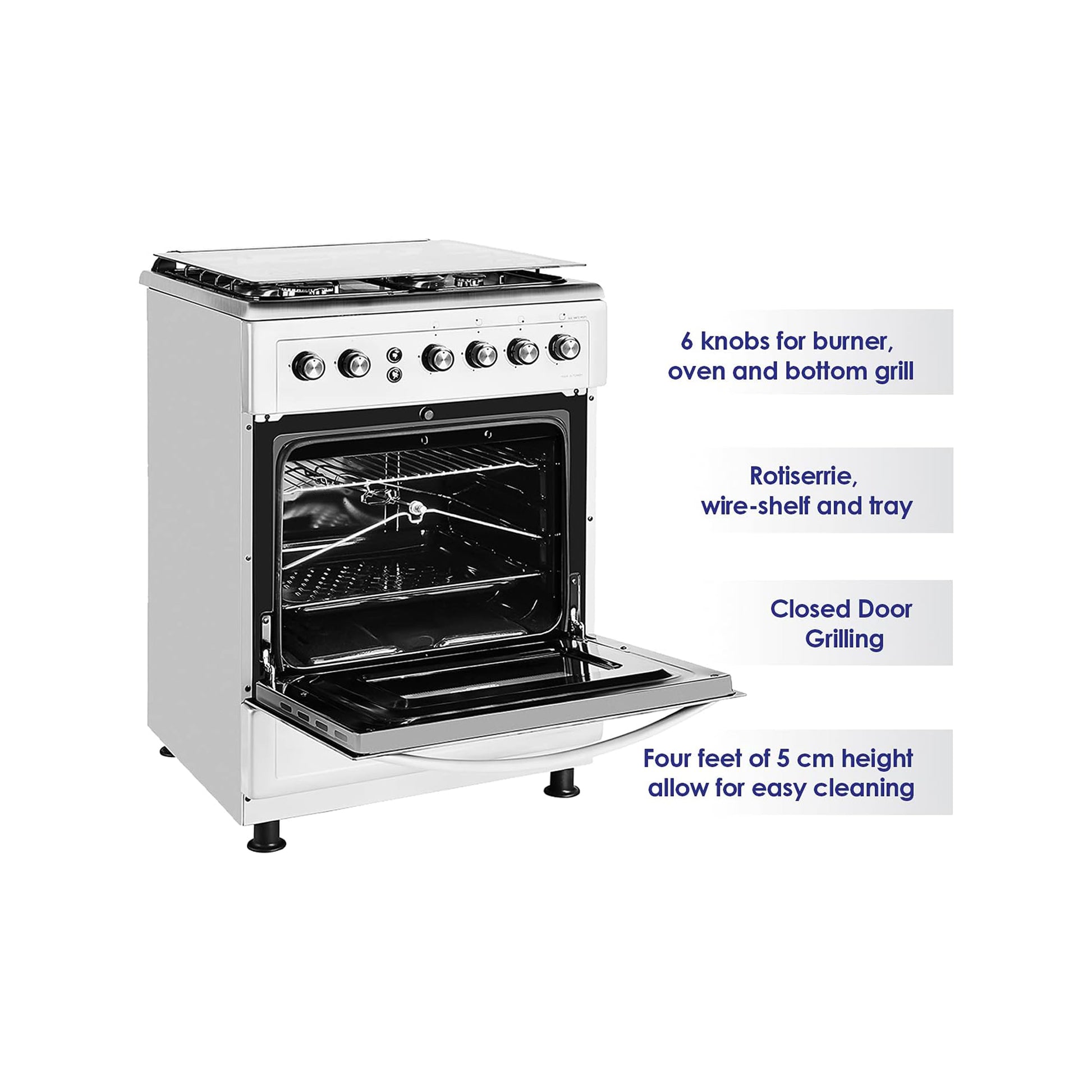 Super General 60X60Cm Freestanding Gas-Cooker, SGC-6470MSFS