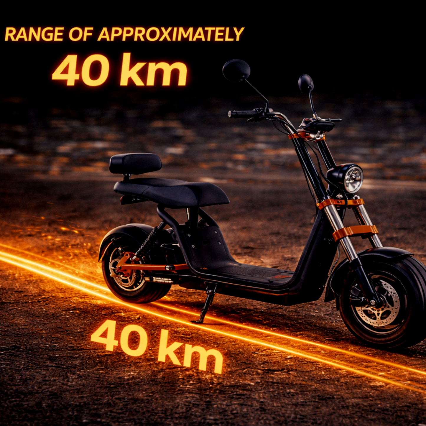 Kugoo Electric Scooter 1200W 40KM Range 50KM Speed, C2
