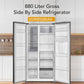 Super General 885L Side by Side Refrigerator, SGR885SBSAN