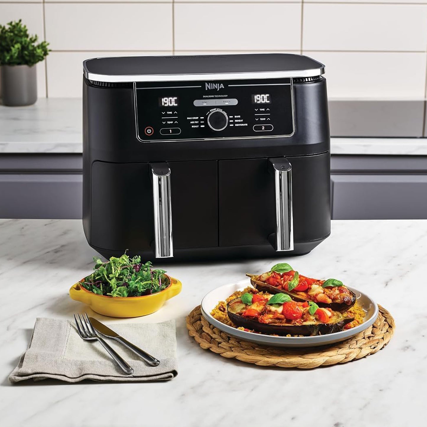 Ninja 2 Drawers Foodi Dual Zone Air Fryer, AF400ME