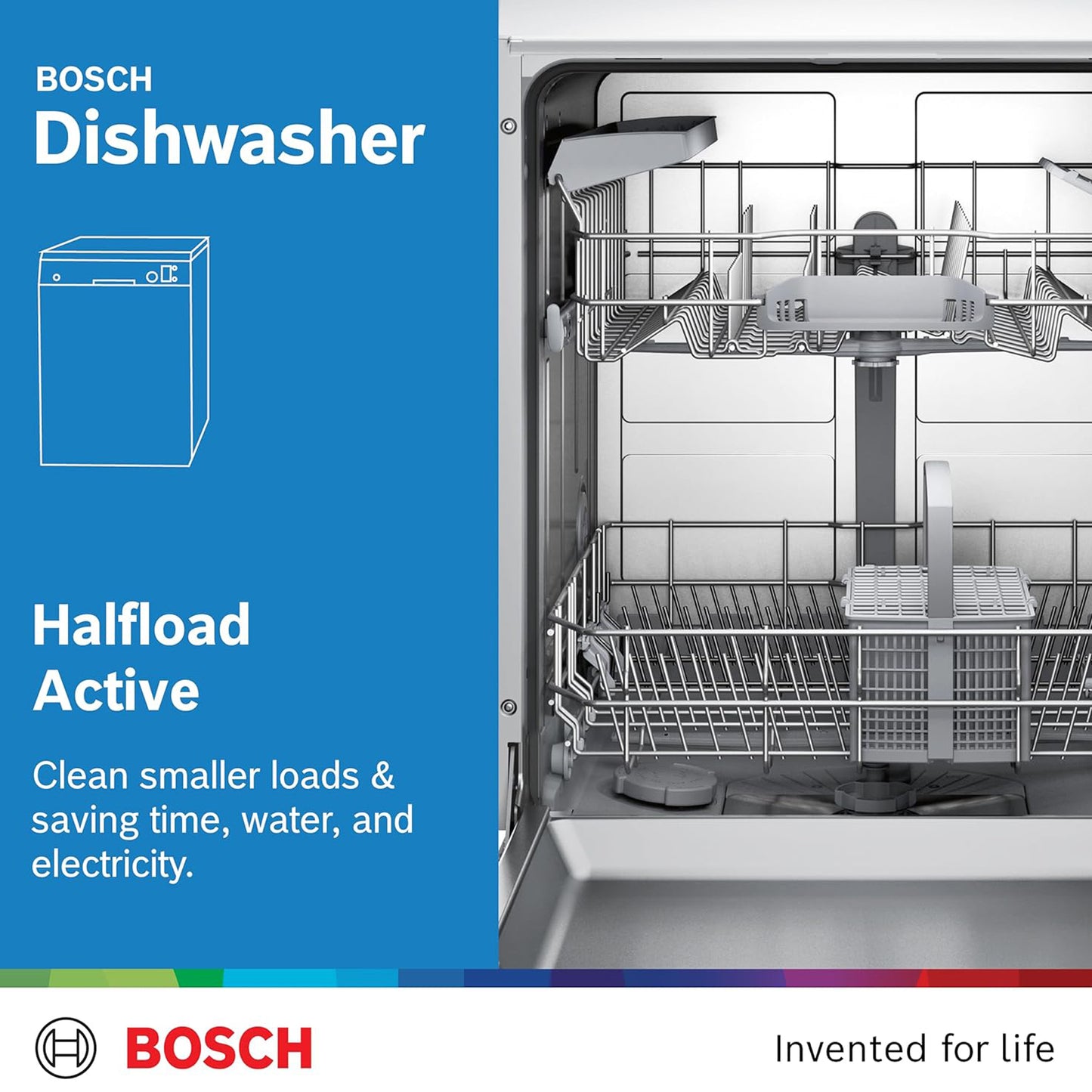 Bosch Series 4 12 Place Free Standing Dishwasher, SS50E92GC