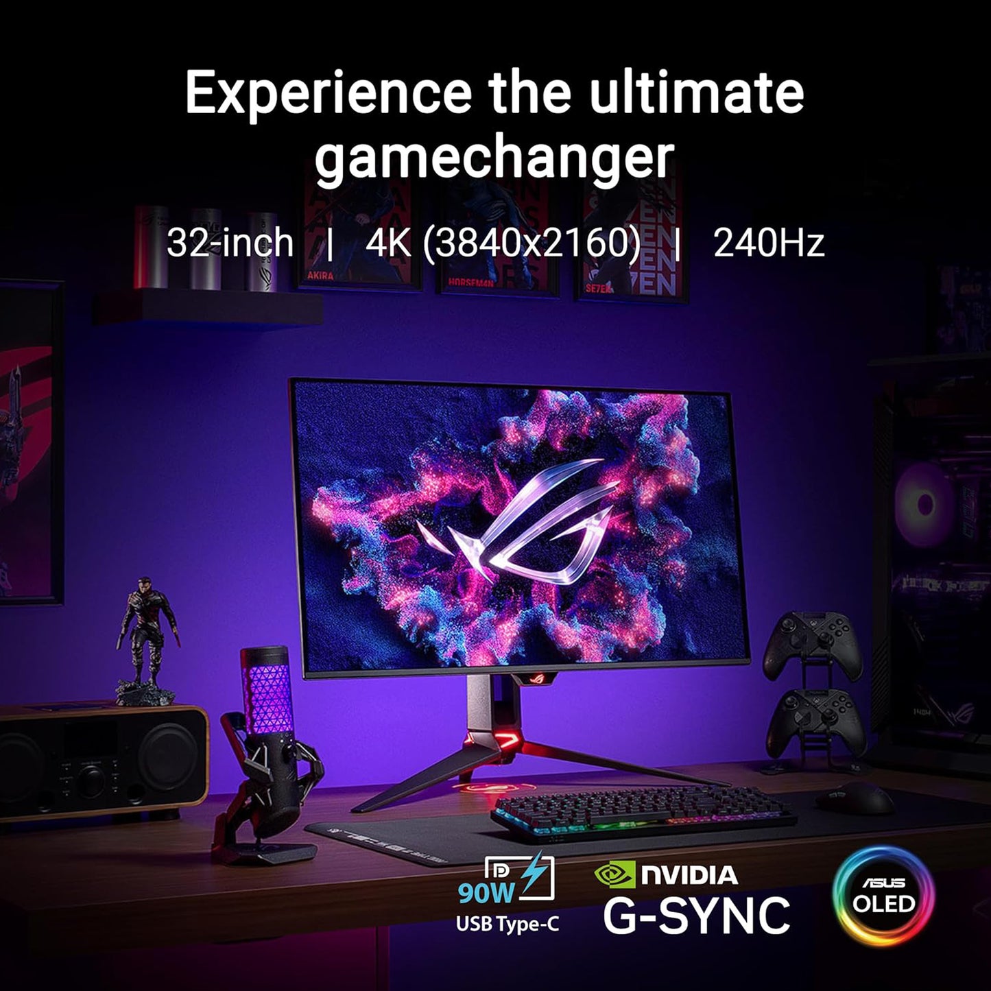 ASUS ROG 31.5 inch Swift OLED Gaming Monitor - 240Hz, PG32UCDM