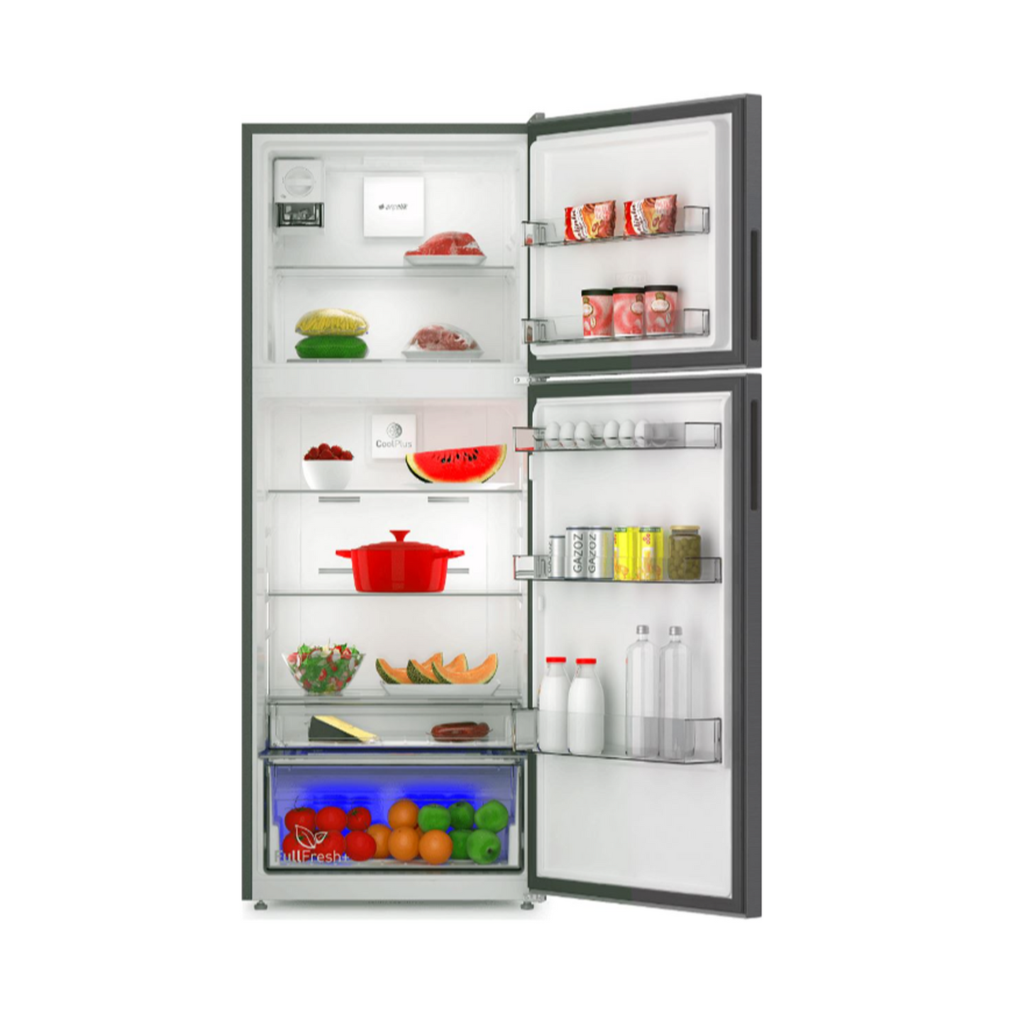 Beko 470L Double Door Refrigerator, D70470N