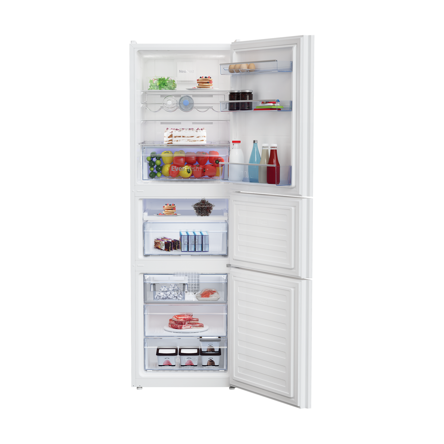 Beko 340L 3 Door Refrigerator, RTNT340E20VZQW