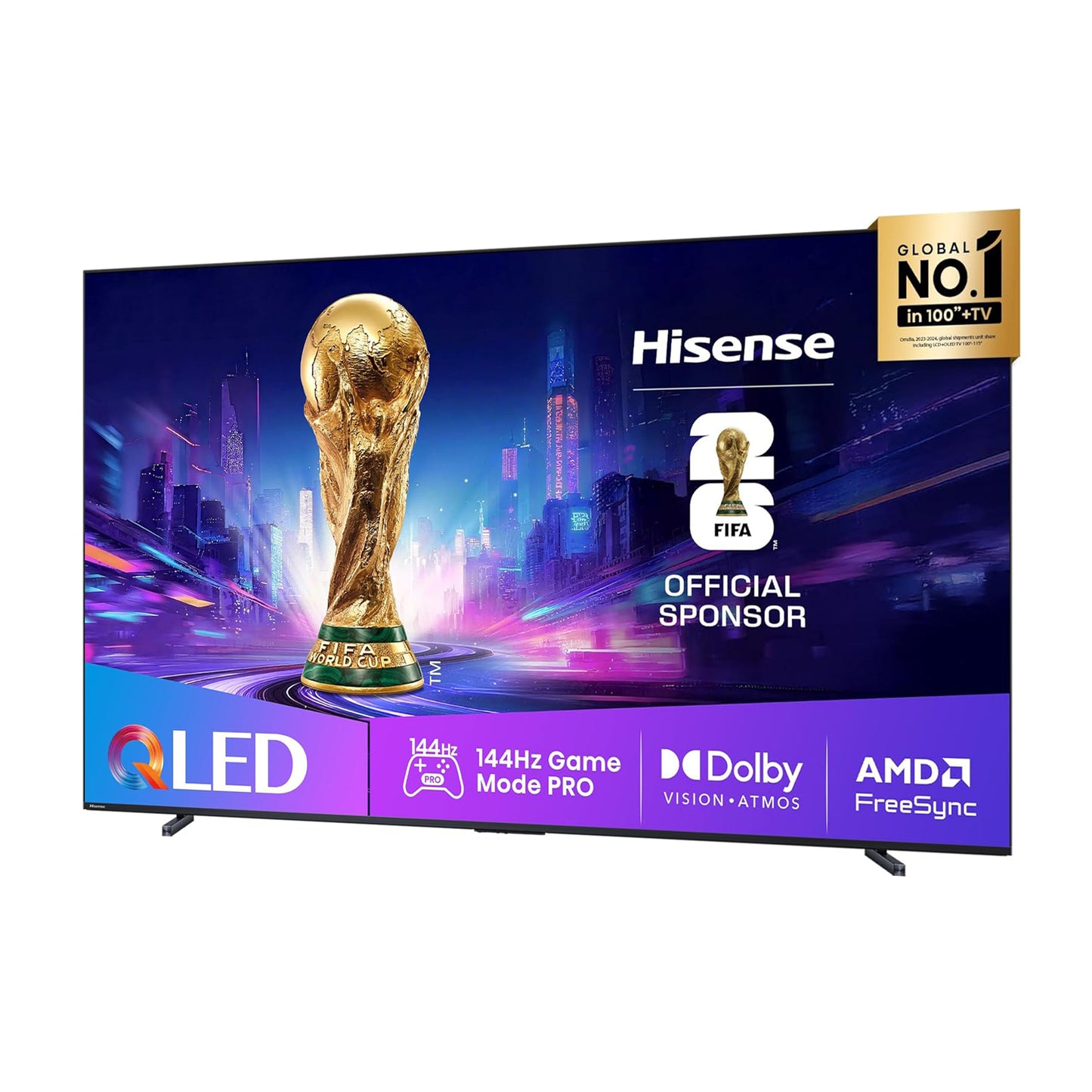 Hisense 100 inch Smart QLED TV - 4K - 144Hz, 100E8Q