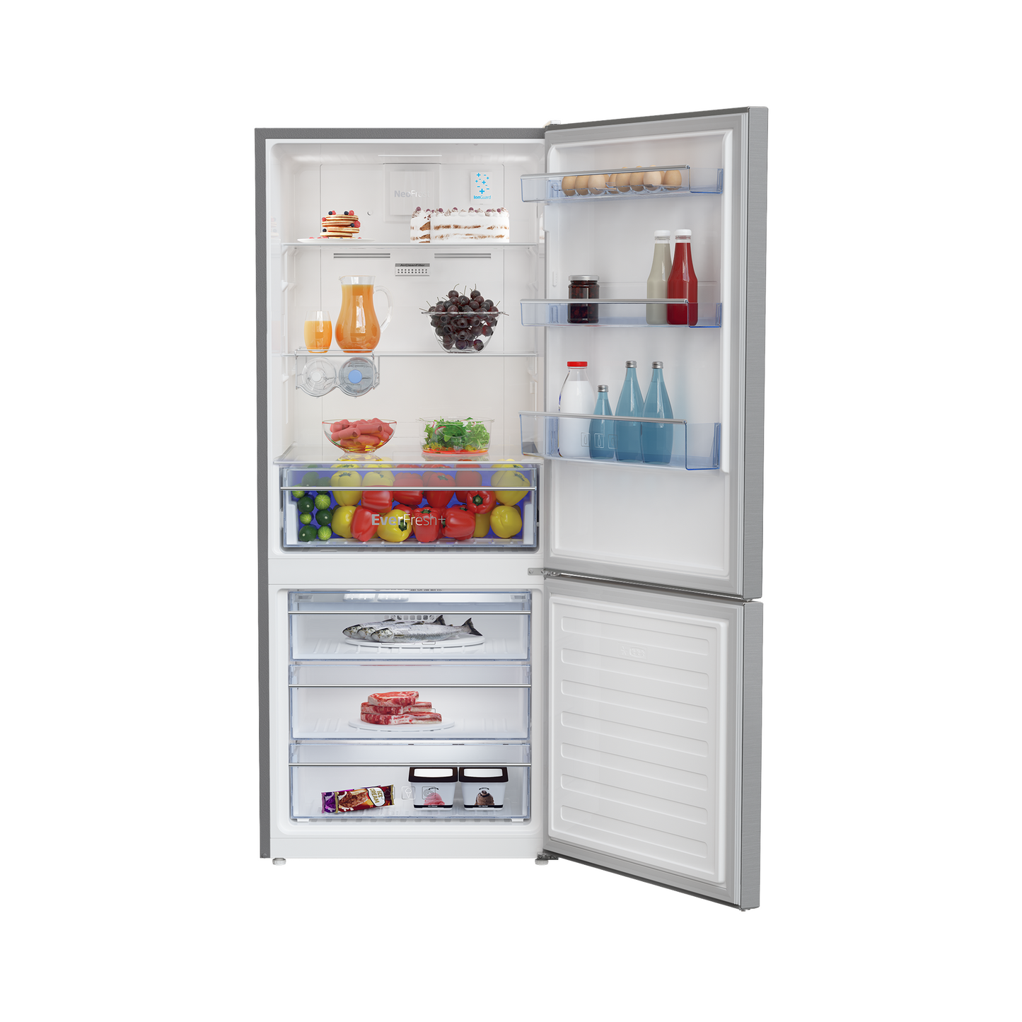 Beko 407L Double Door Refrigerator, BBM407PDX1