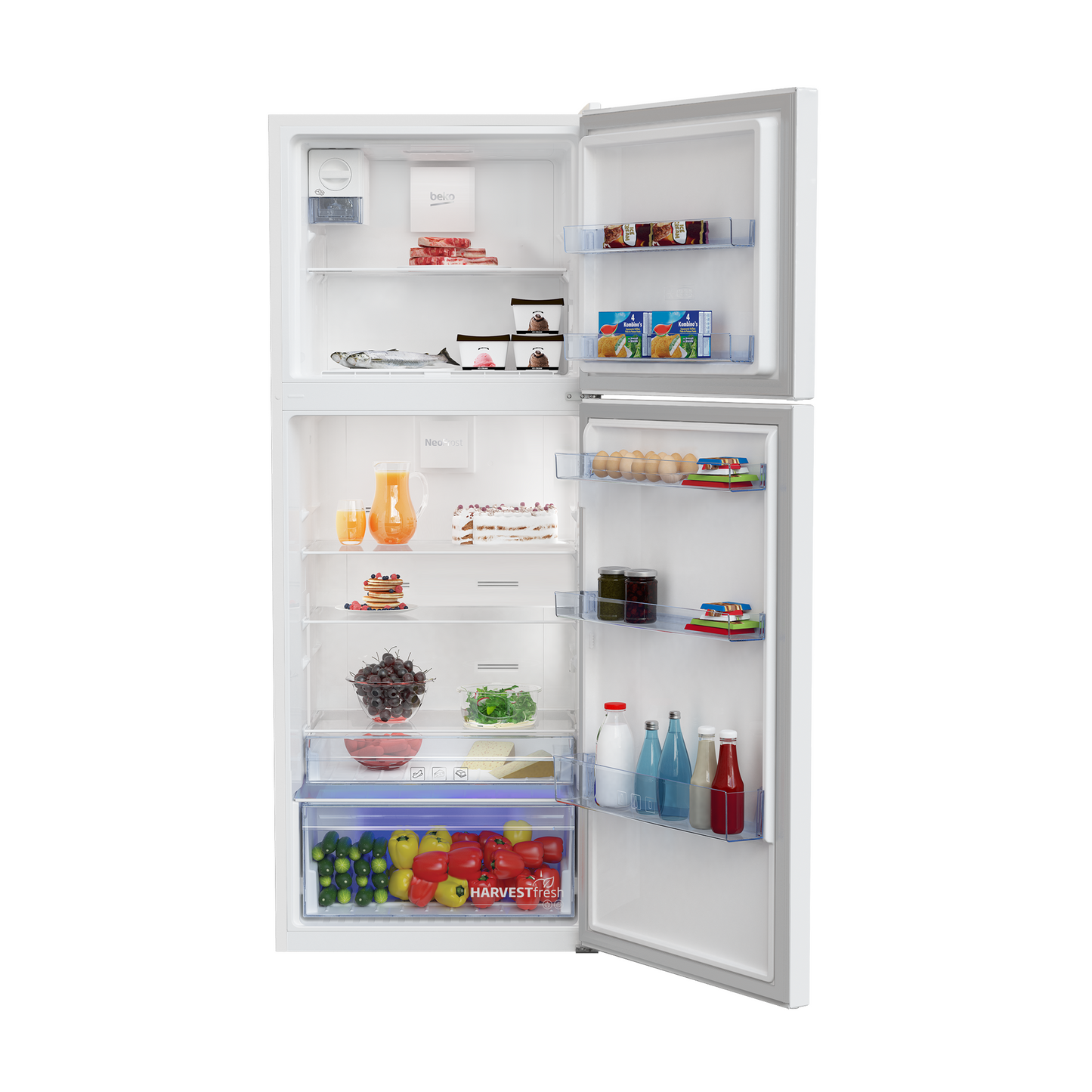 Beko 470L Double Door Refrigerator, RDNT520I20W