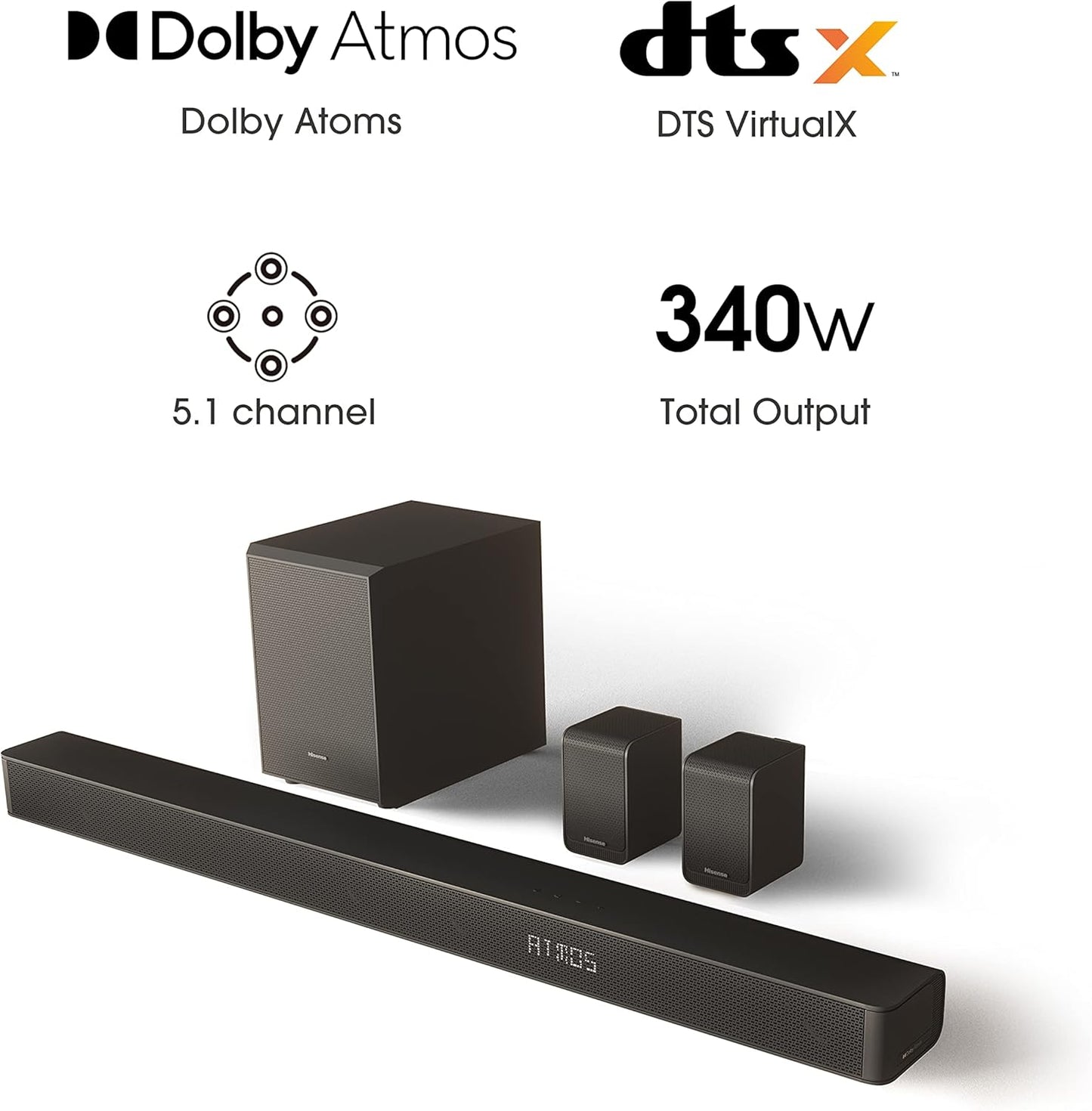 Hisense 5.1.2 Channel SoundBar, AX5100G