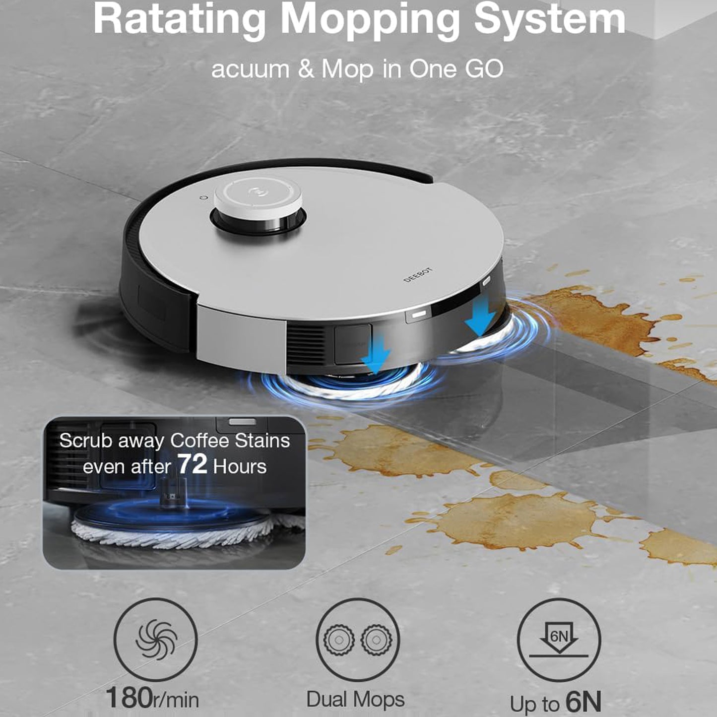 ECOVACS X1 OMNI Robot Vacuum Cleaner, X1 OMNI