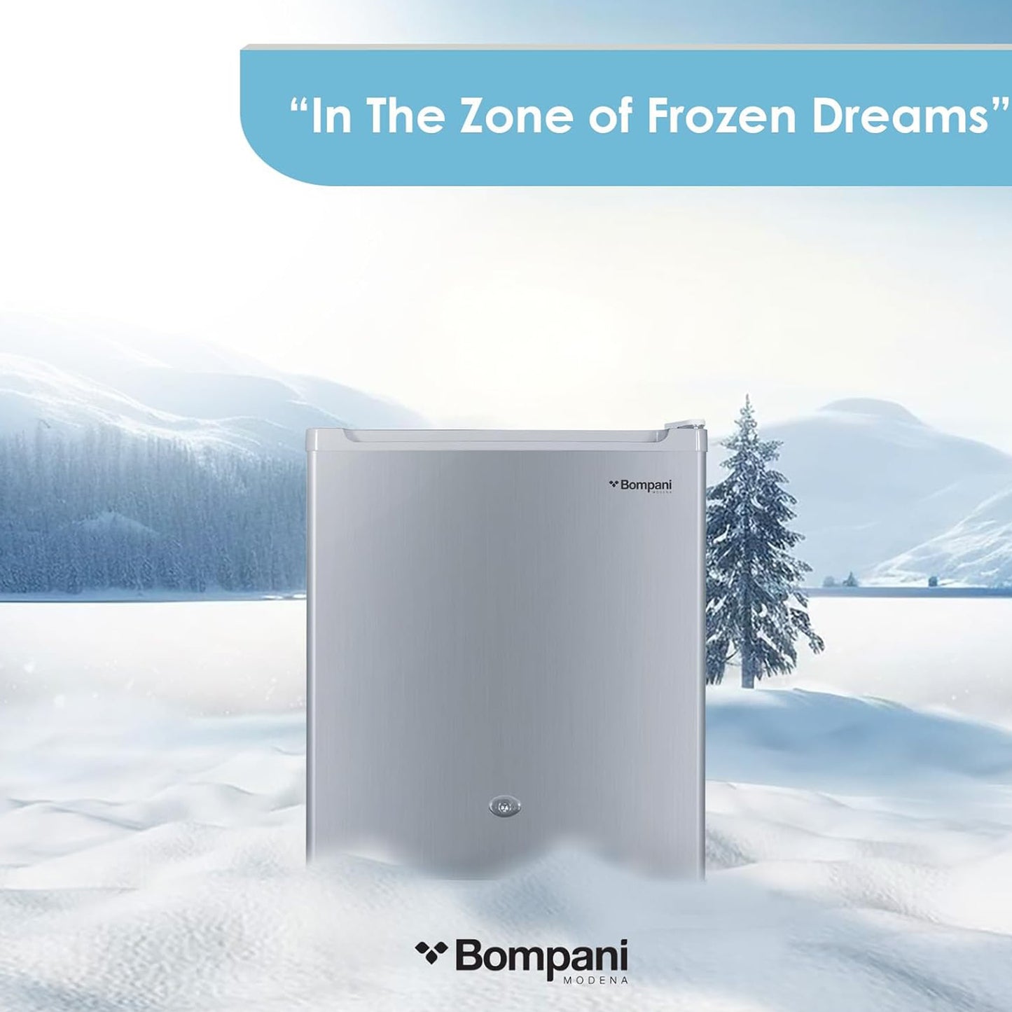 Bompani 64L Single Door Refrigerator, BR-64 SLVR