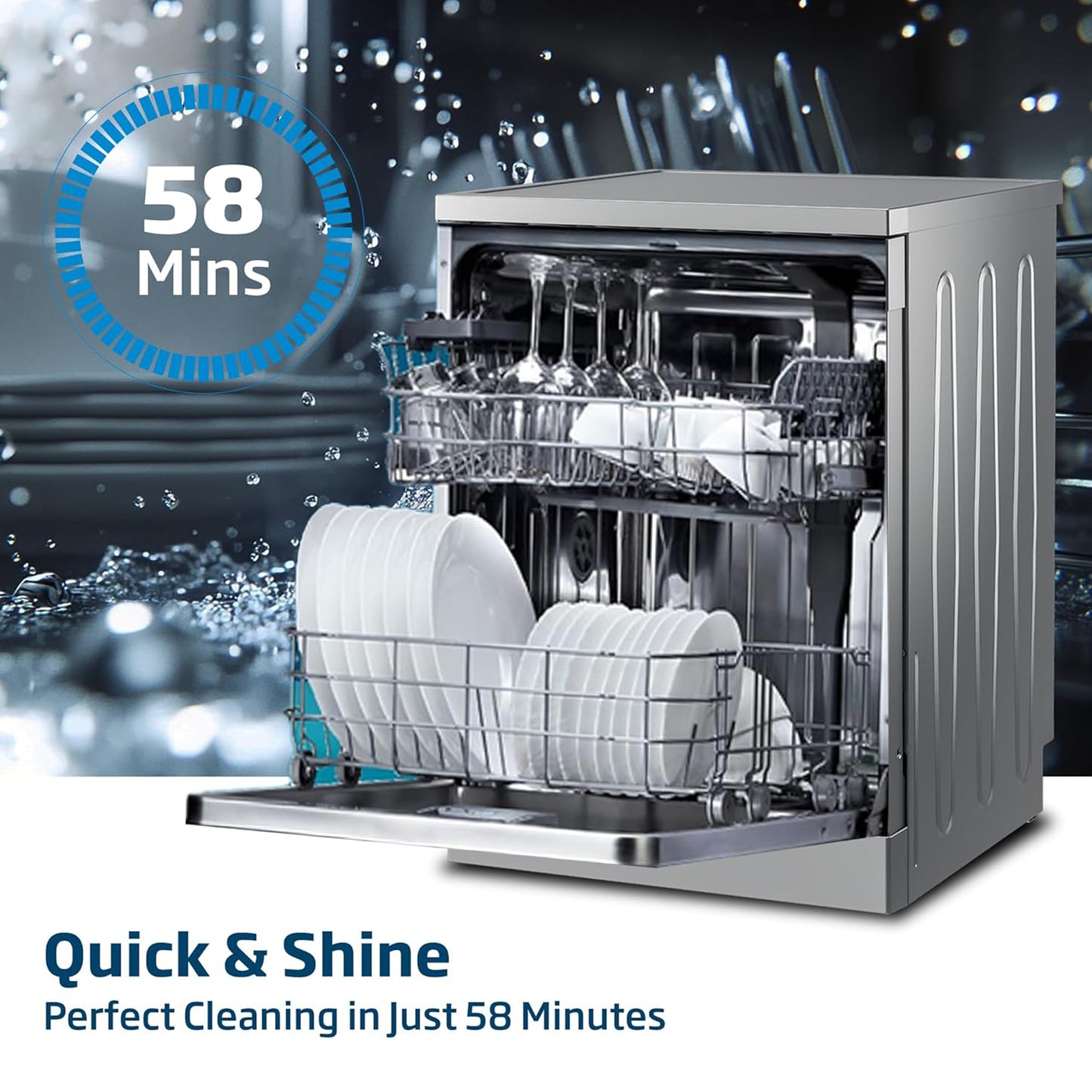 Beko 14 Place Free Standing Dishwasher, DVN04X20S