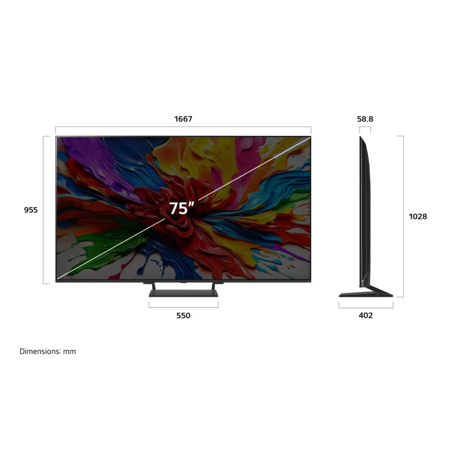 LG 75 inch Smart QNED TV - 4K - 2026, 75QNED93A