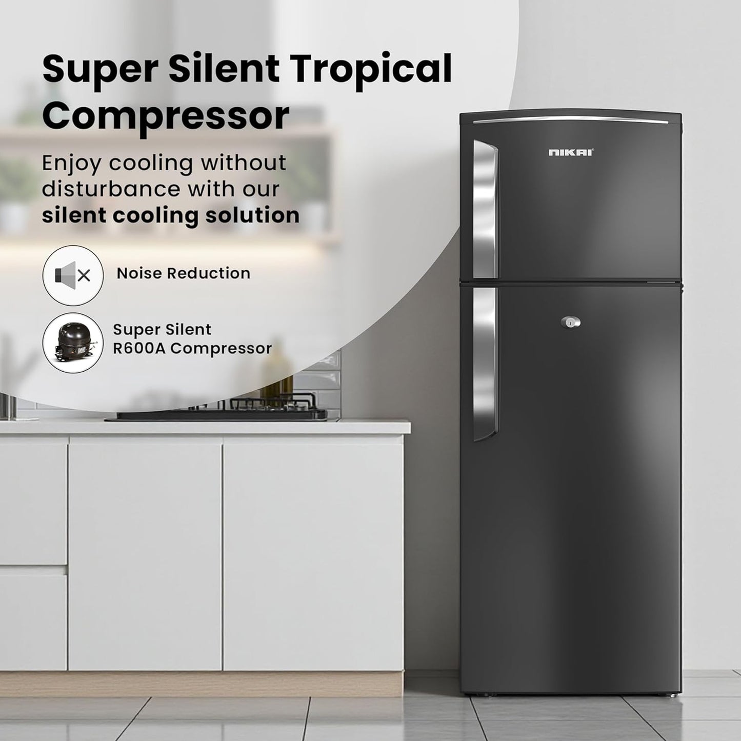 Nikai 280L Top Mount Refrigerator, NRF280DN5S1