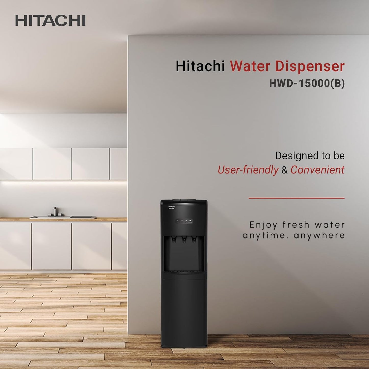 Hitachi Top Loading Ambient Temperature Water Dispenser, HWD15000B