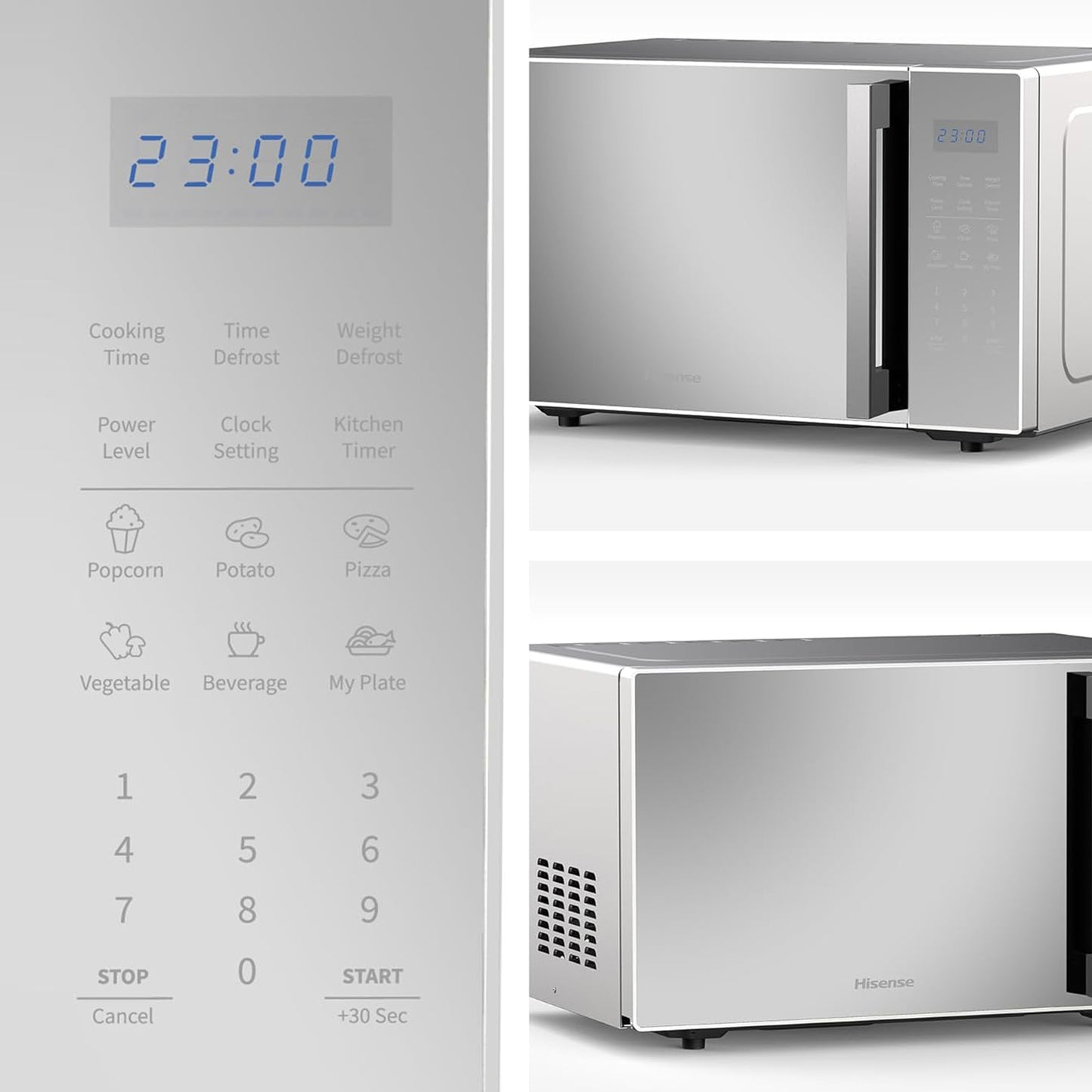 Hisense 30L Solo Microwave Oven, H30MOMS9H