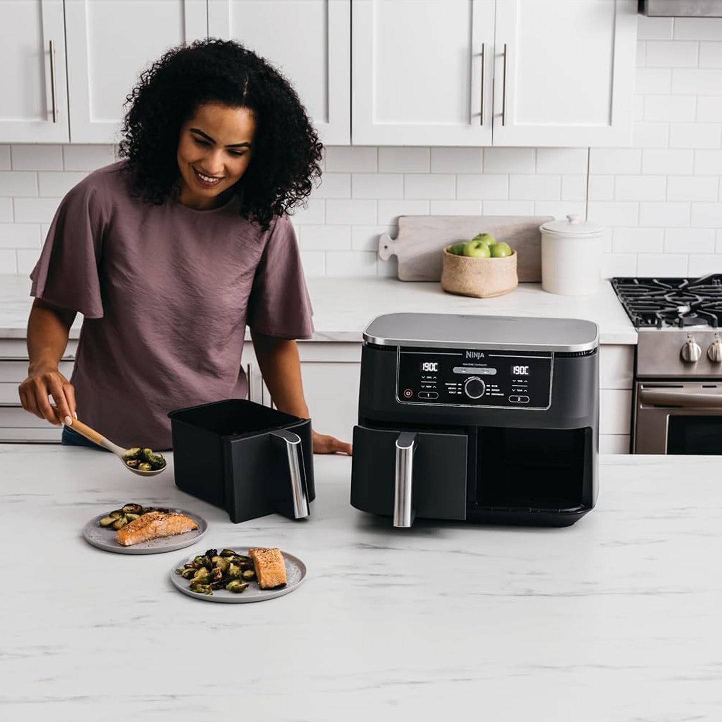 Ninja 2 Drawers Foodi Dual Zone Air Fryer, AF400ME