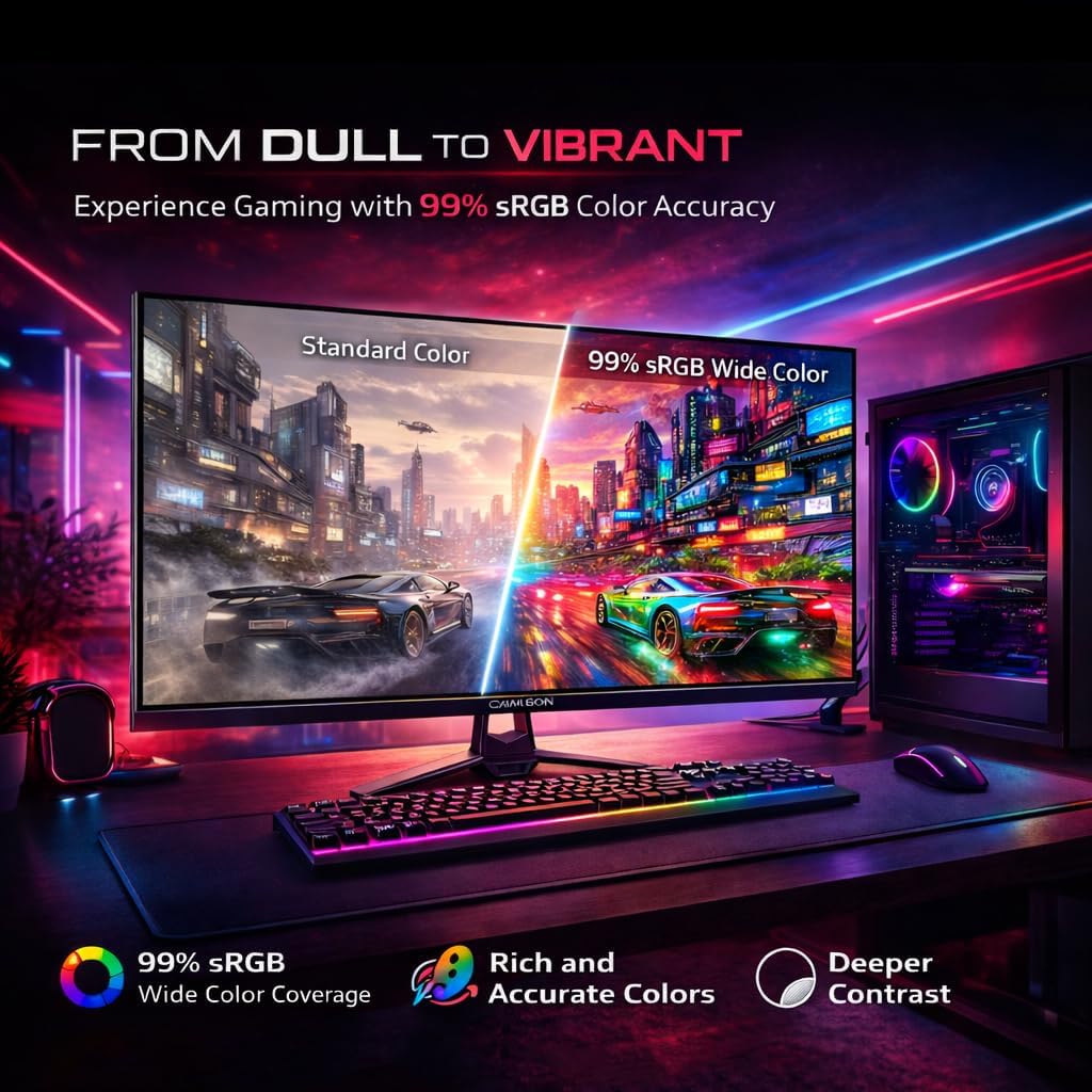 Gameon 27 inch Fast IPS QHD Gaming Monitor - 120Hz, GOES27QHD120IPS