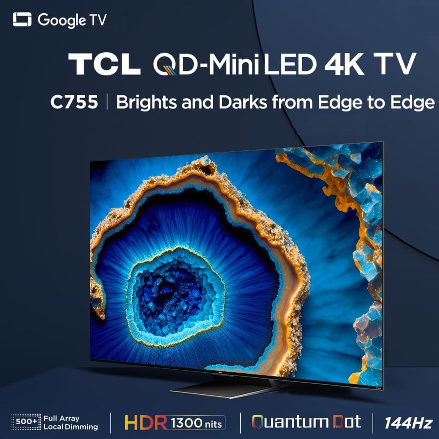 TCL 85 inch Android Smart QLED QD- Mini LED TV - 4K - 144Hz, 85C755