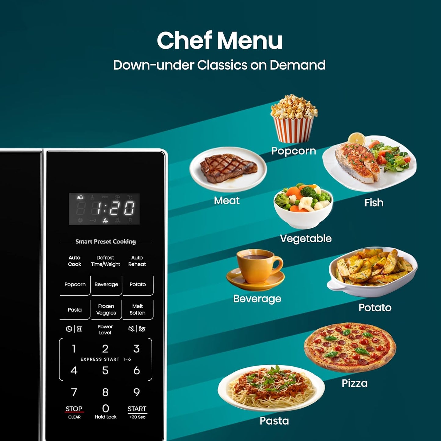 Hisense 25L Large Solo Microwave Oven, HMAS2509WP