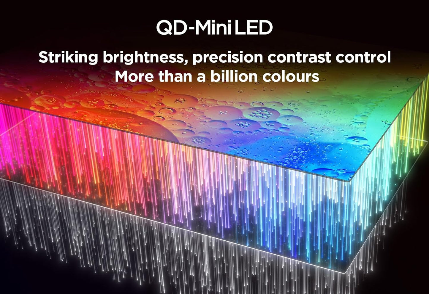 TCL 65 inch Android Smart QLED Mini LED TV - 4K - 144Hz, 65QM8B