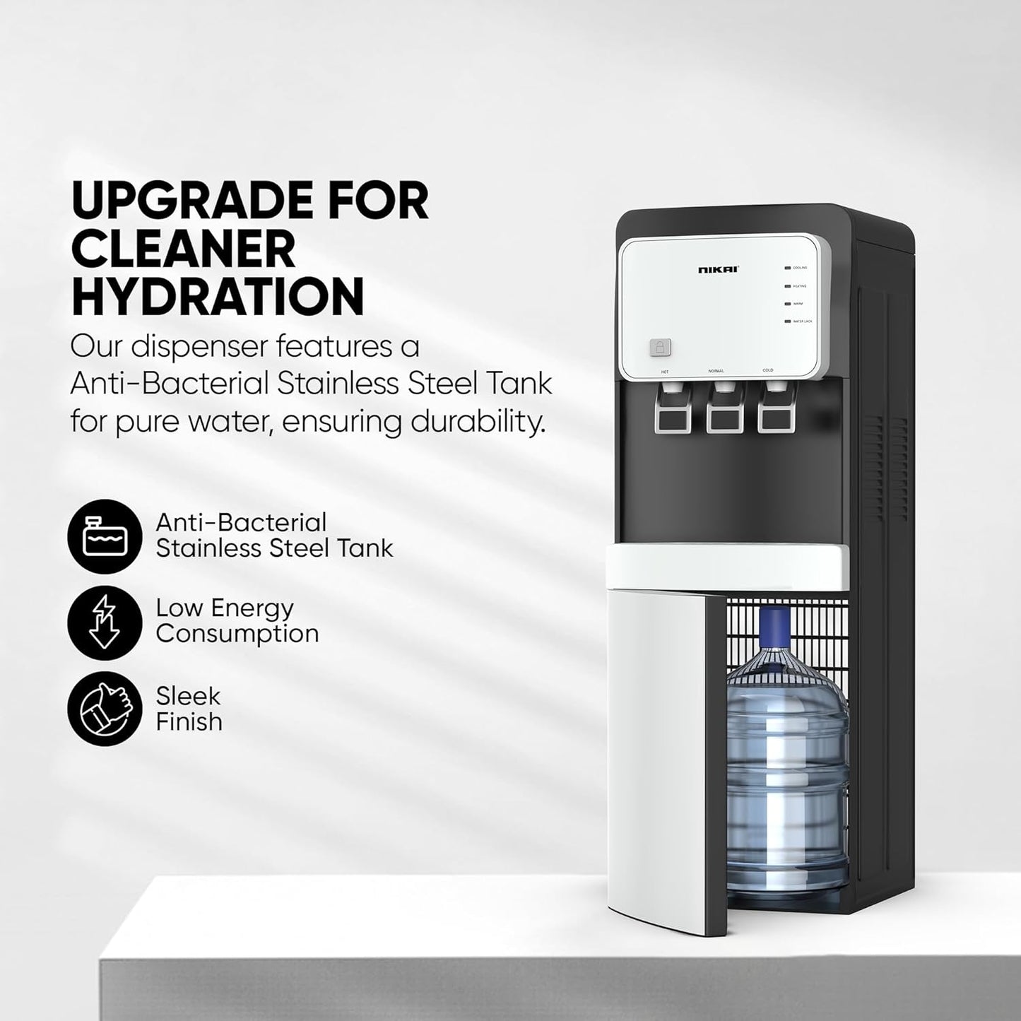 Nikai Bottom Loading Water Dispenser with Pump, NWD2000BL