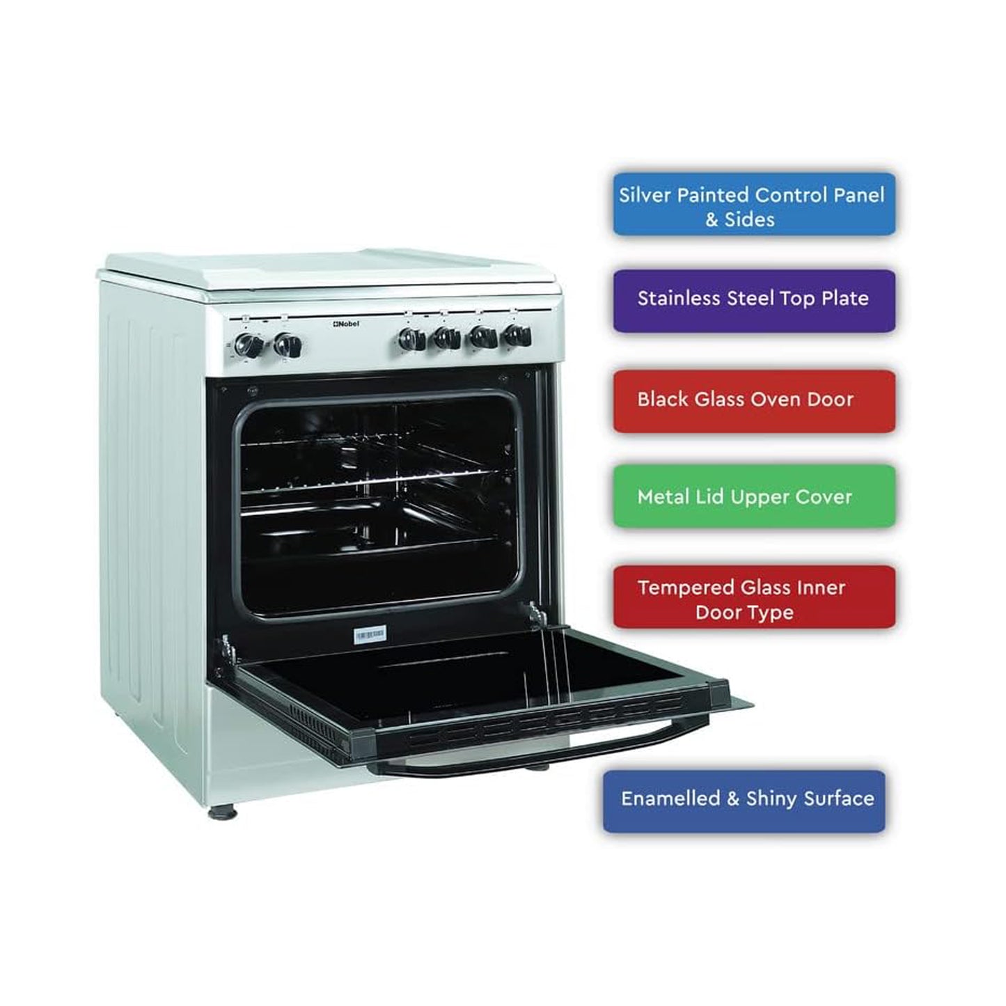 Nobel 60X60 Cm 2 Hot Plate and 2 Gas Cooker, NGC7222