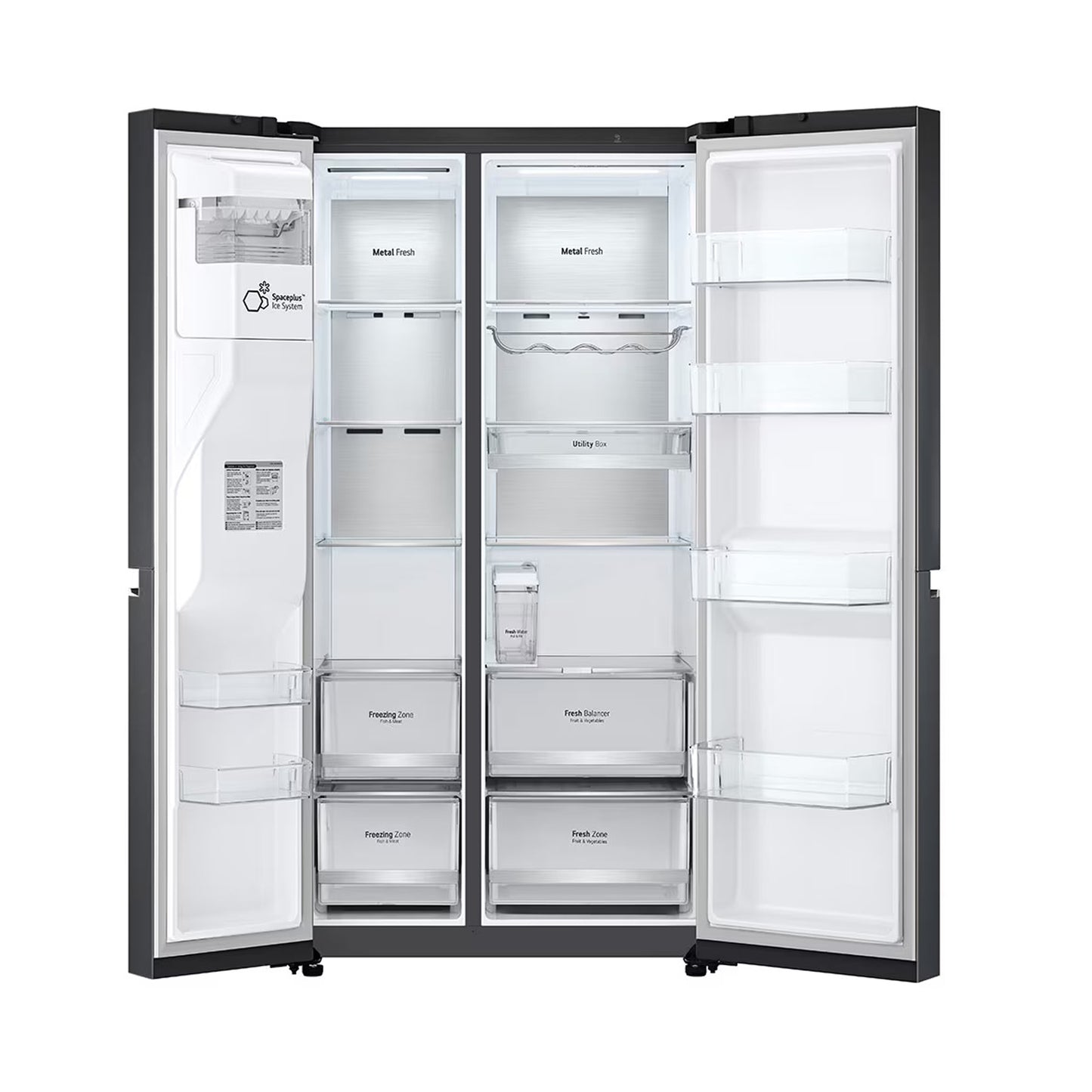 LG 635L Side by Side Refrigerator, GSLV91MCAC