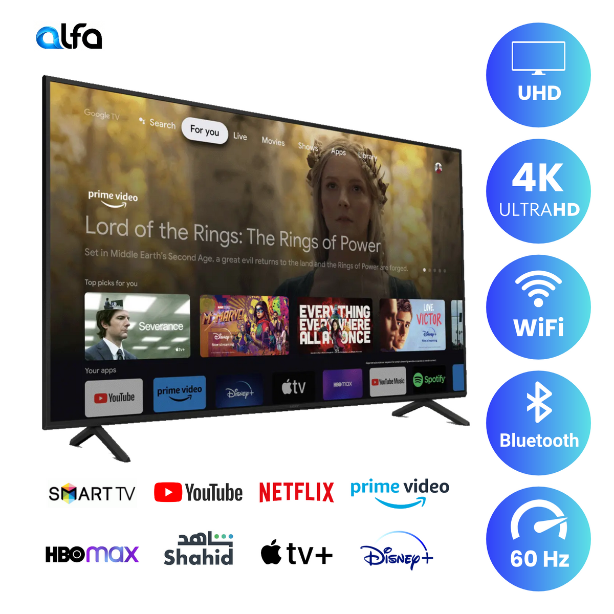 Sony 55 inch Smart Android TV - 4K, 55X77CL