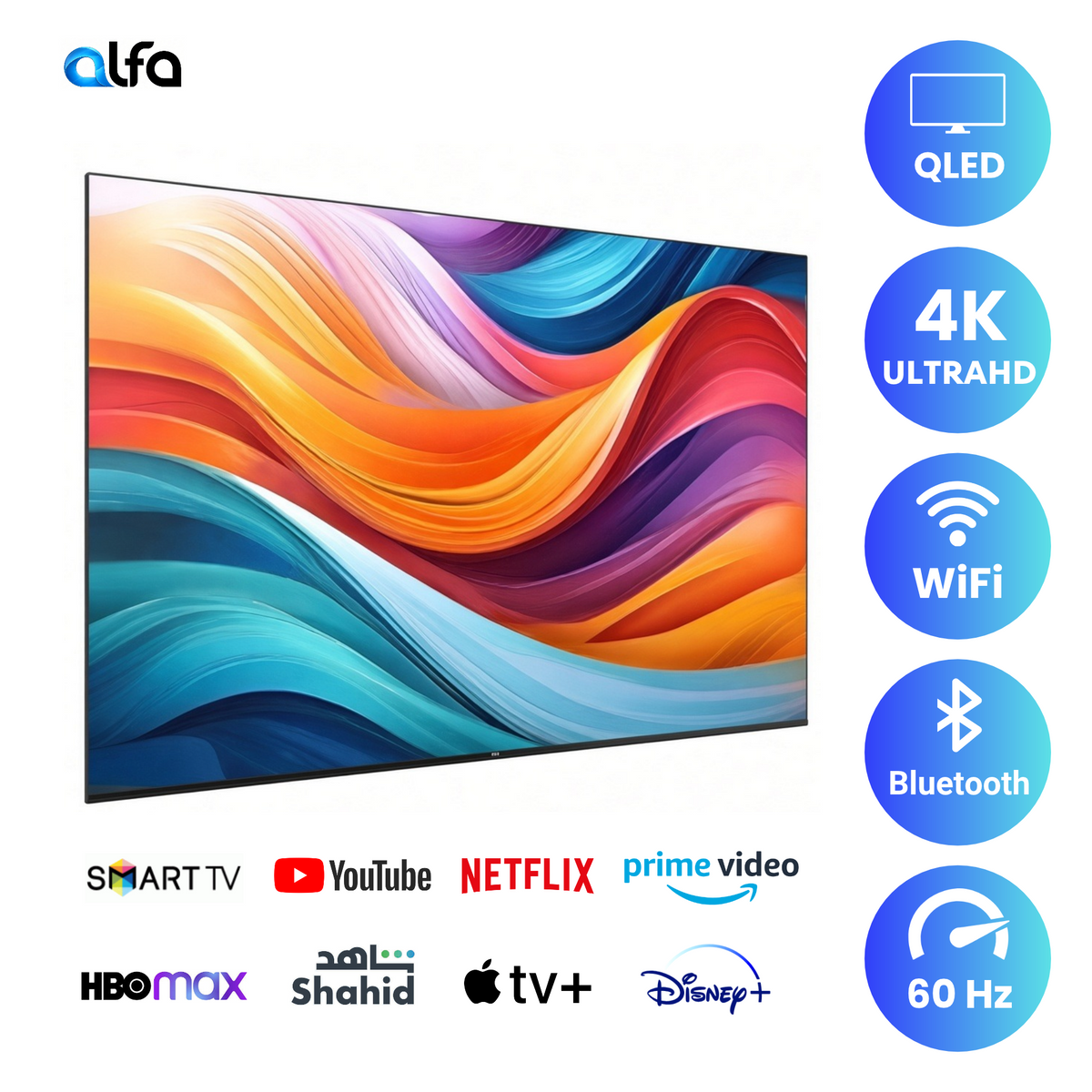 TCL 65 inch Android Smart QLED TV - 4K, 65T7B
