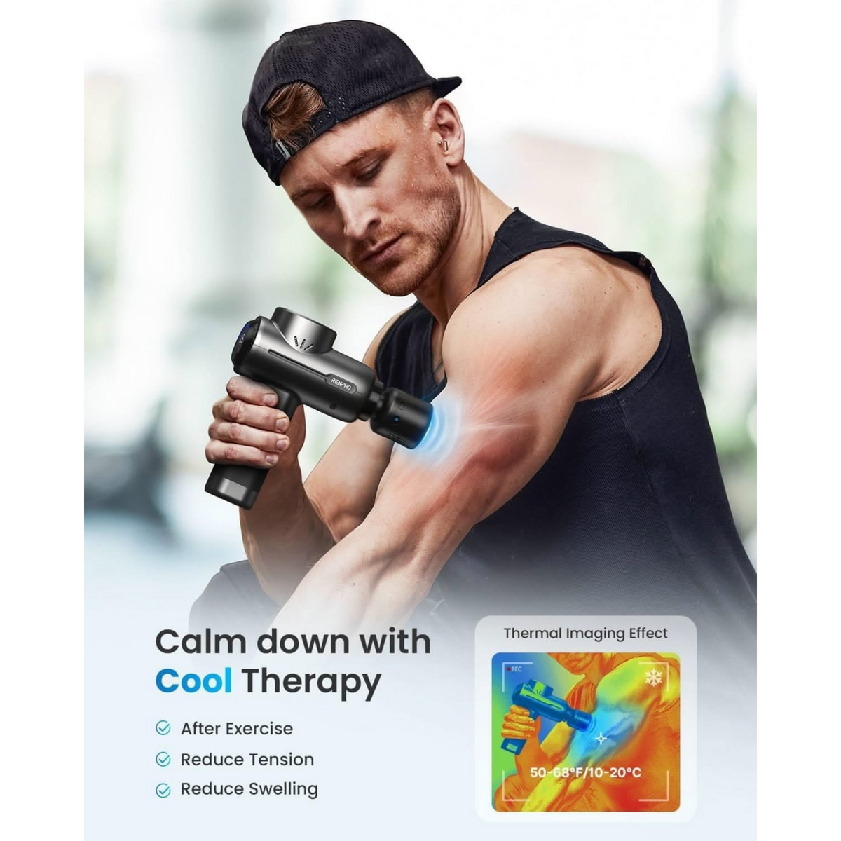 RENPHO Active+ Thermal Massage Gun, R-C002SH
