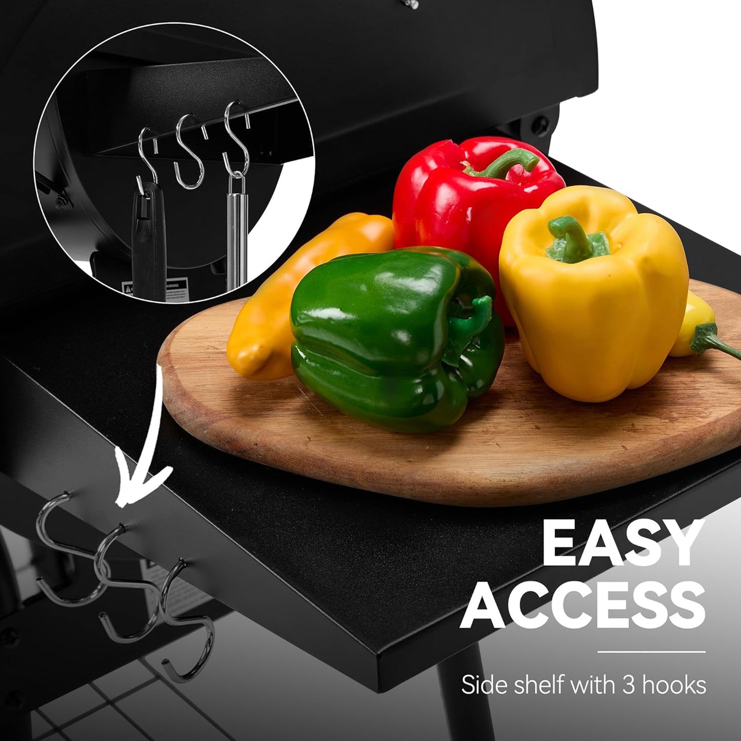 Royal Gourmet Charcoal Grill Offset Smoker with Cover, CC1830SC