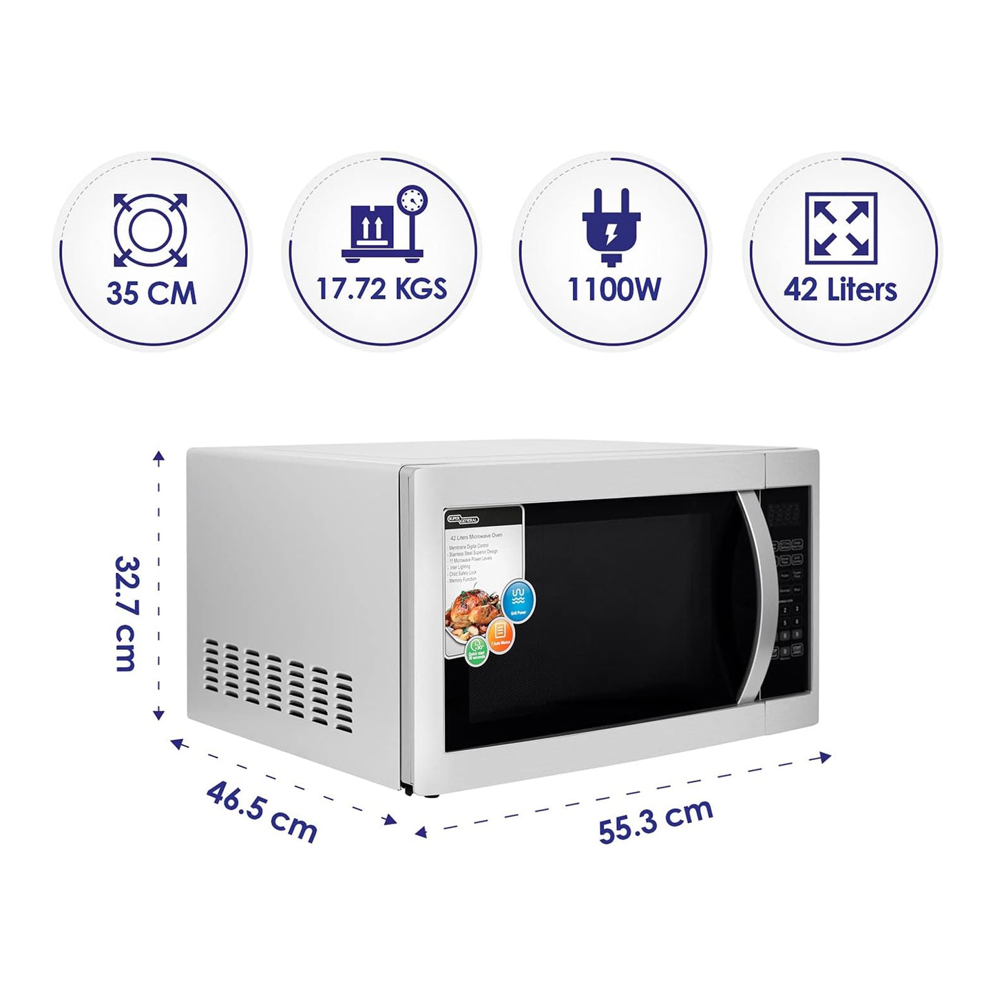 Super General 42L Microwave Oven, SGMM945DGS