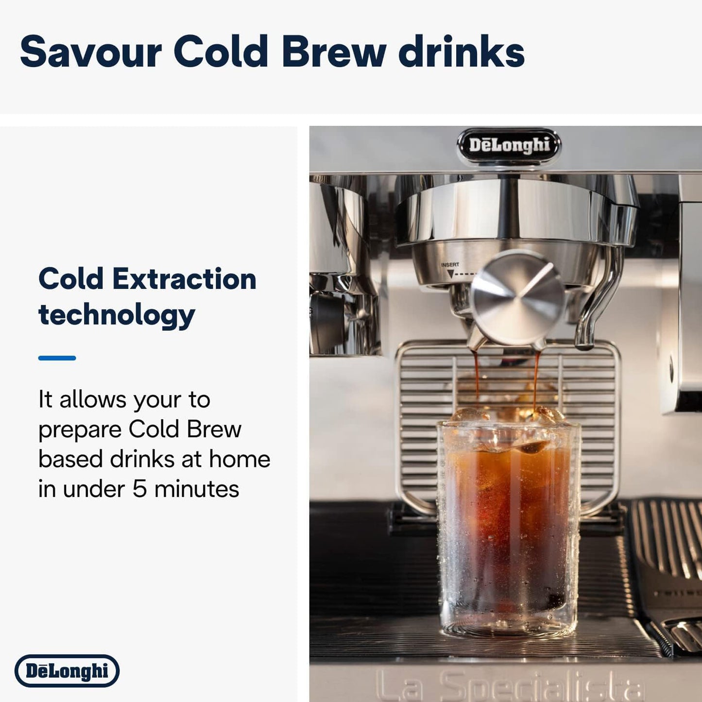De'Longhi La Specialista Maestro Ultimate Cold Brew Manual Coffee Machine, EC9865.M