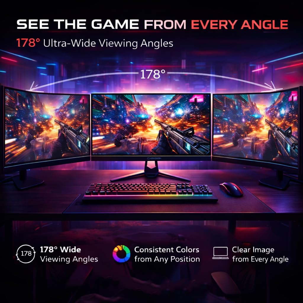 Gameon 27 inch Fast IPS QHD Gaming Monitor - 120Hz, GOES27QHD120IPS