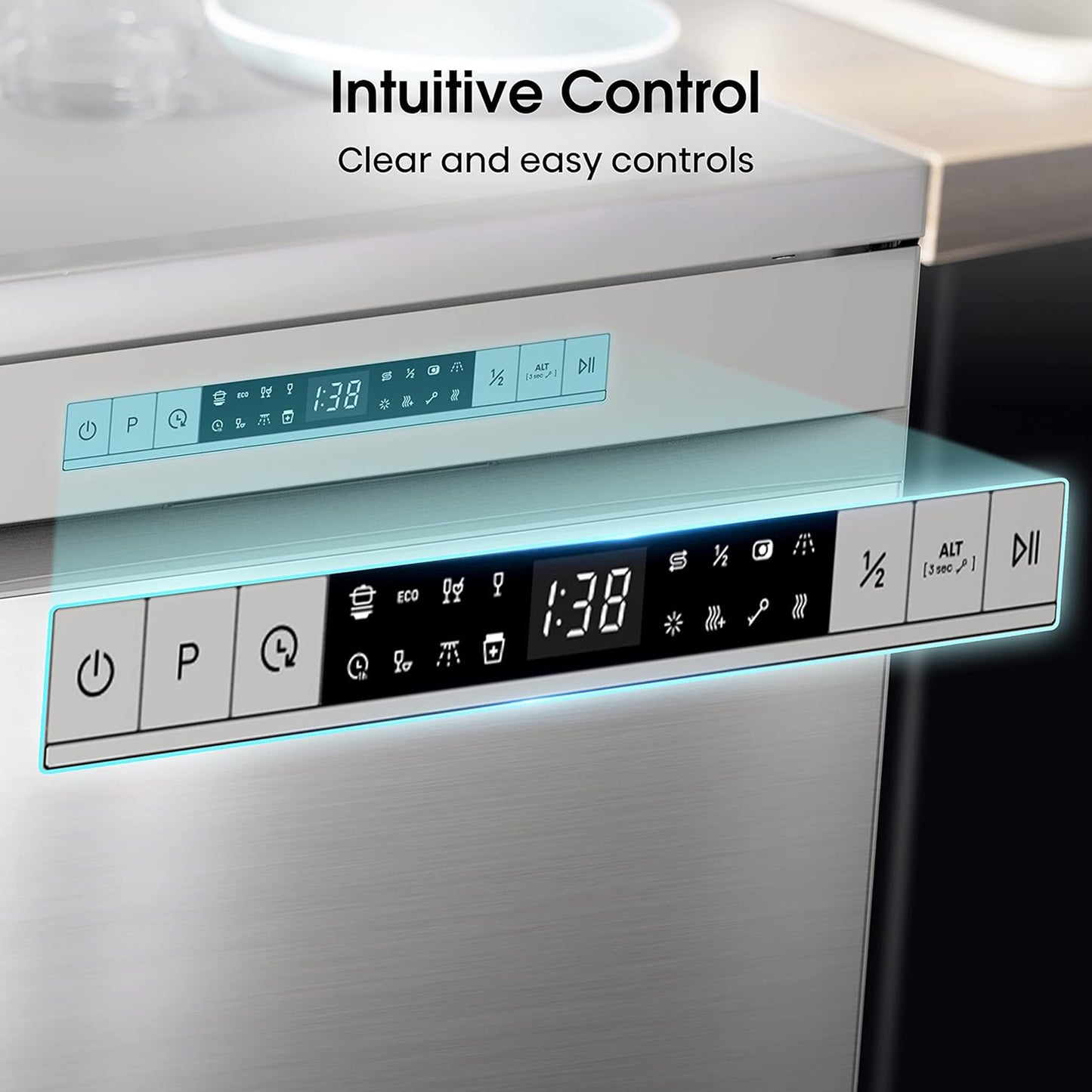 Hisense 15 Place Free Standing Dishwasher, HS623E90G
