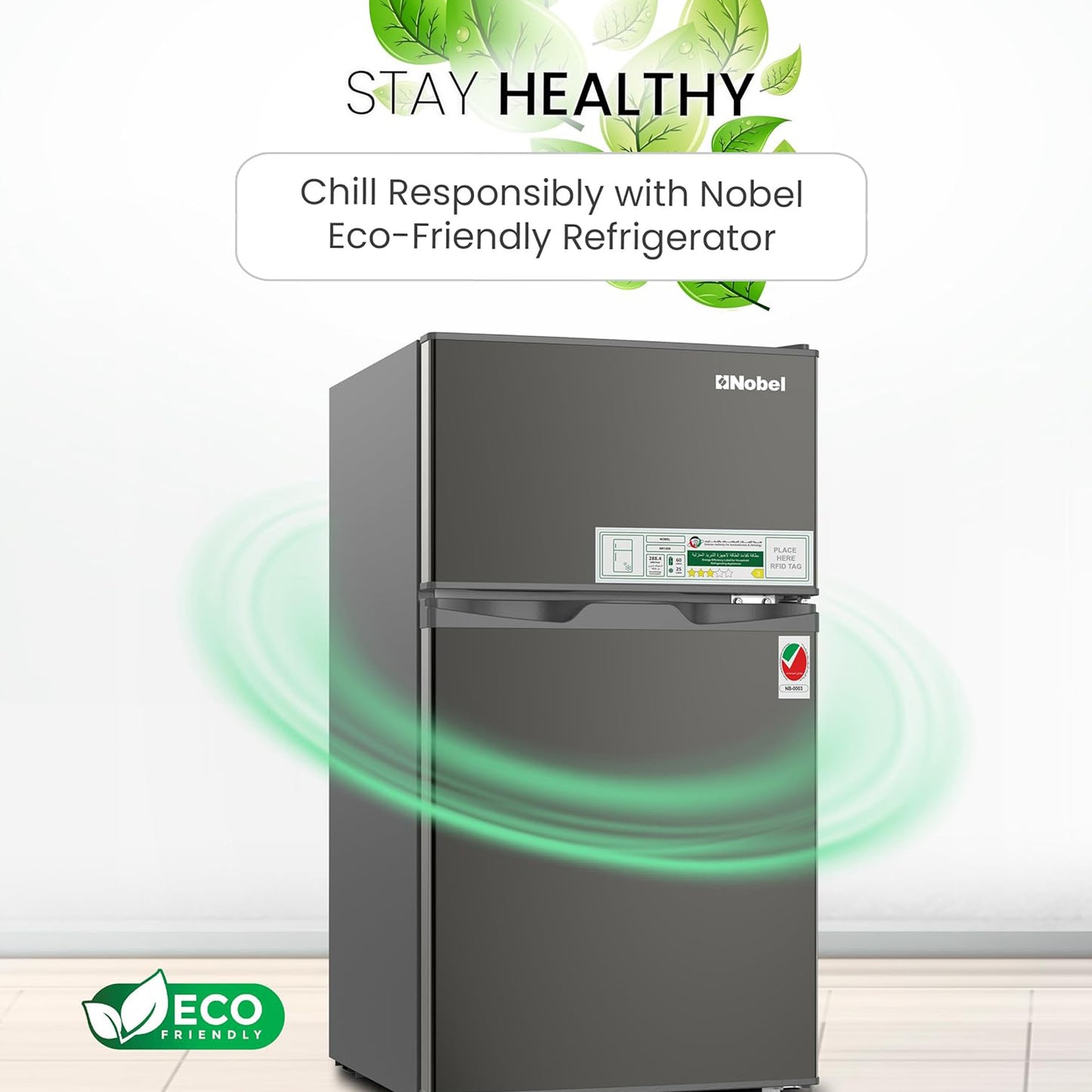 Nobel 120L Double Door Refrigerator, NR120S