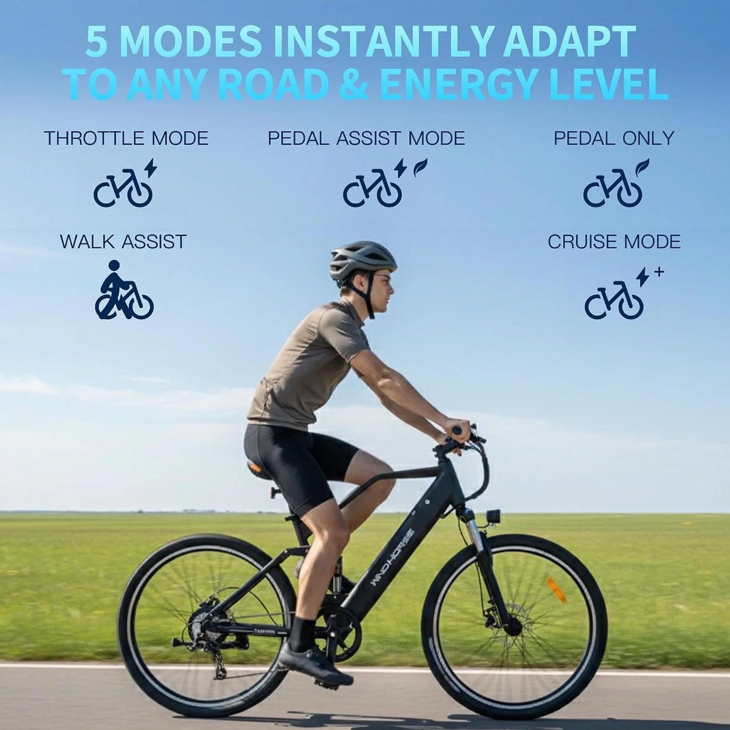 Wind Horse Urban Commuter E Bike - White, F3