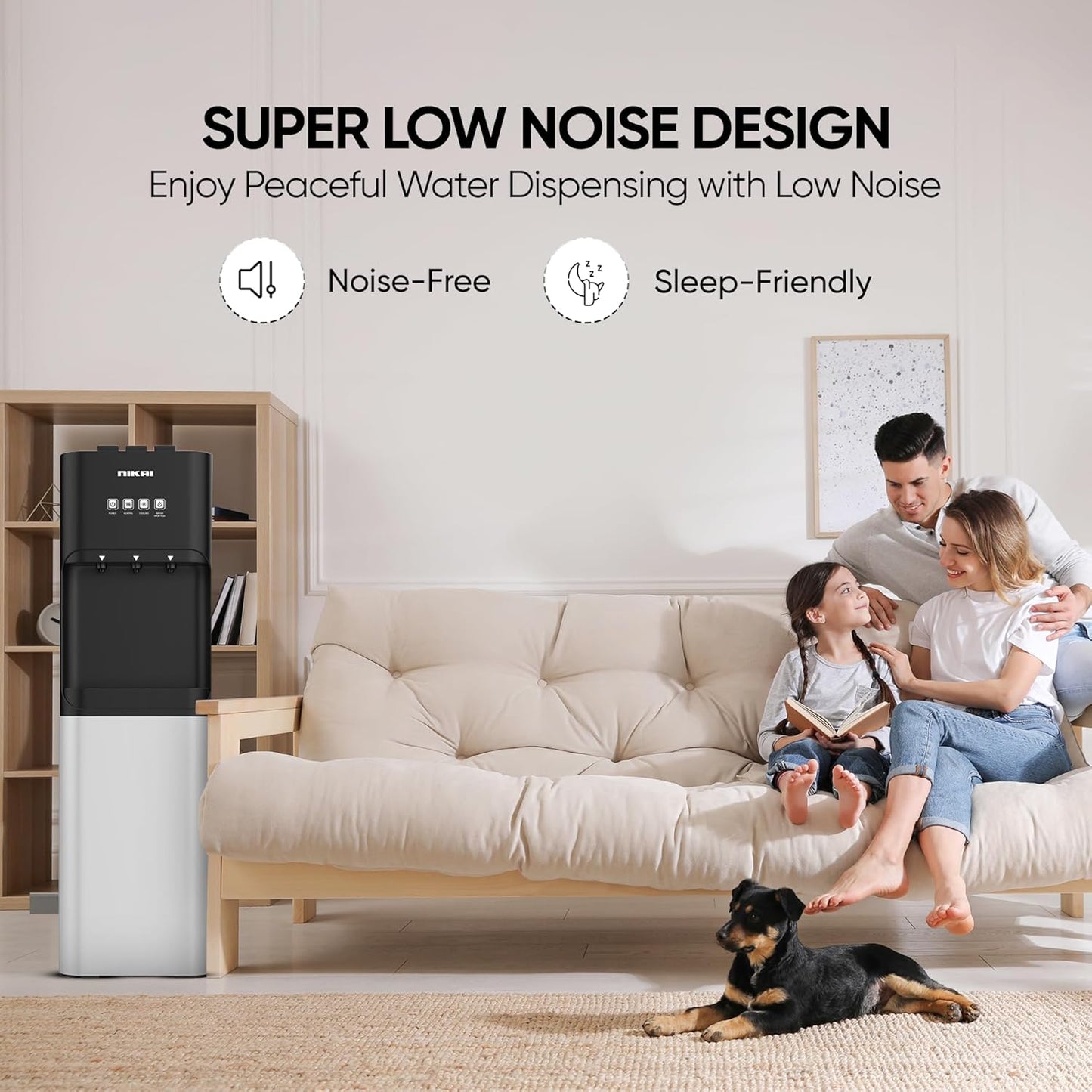 Nikai 3 Tap Bottom Loading Water Dispenser, NWD4000BS