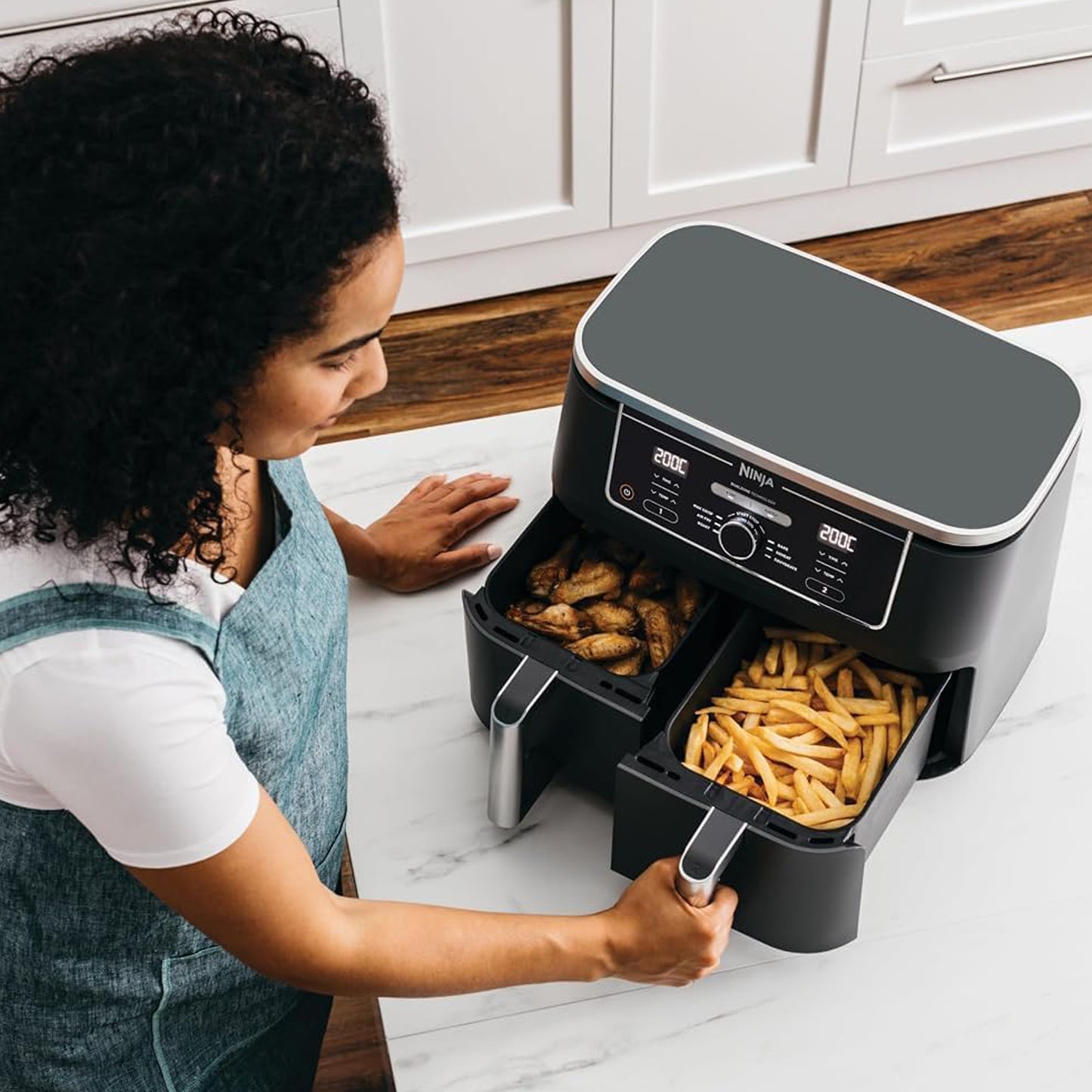 Ninja 2 Drawers Foodi Dual Zone Air Fryer, AF400ME