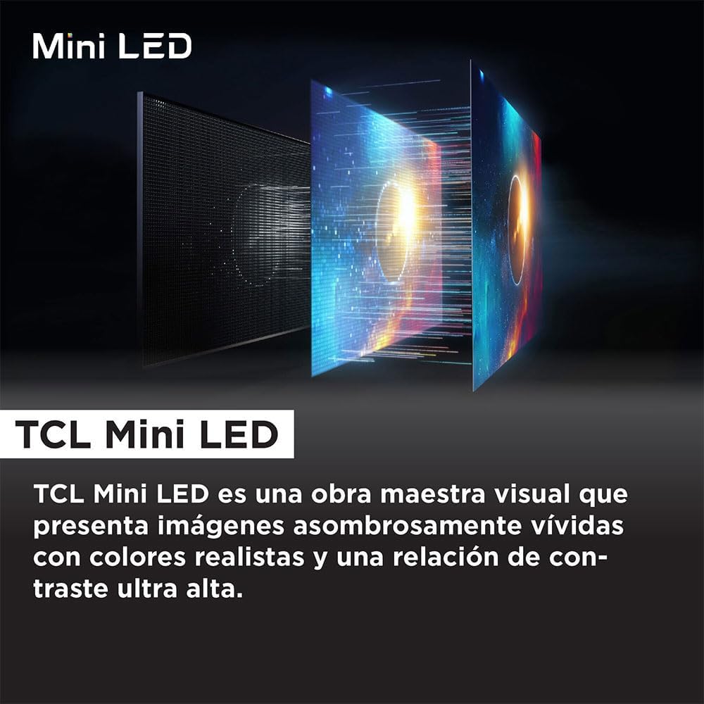 TCL 55 inch Android Smart QLED Mini LED TV - 4K - 144Hz, 55C805