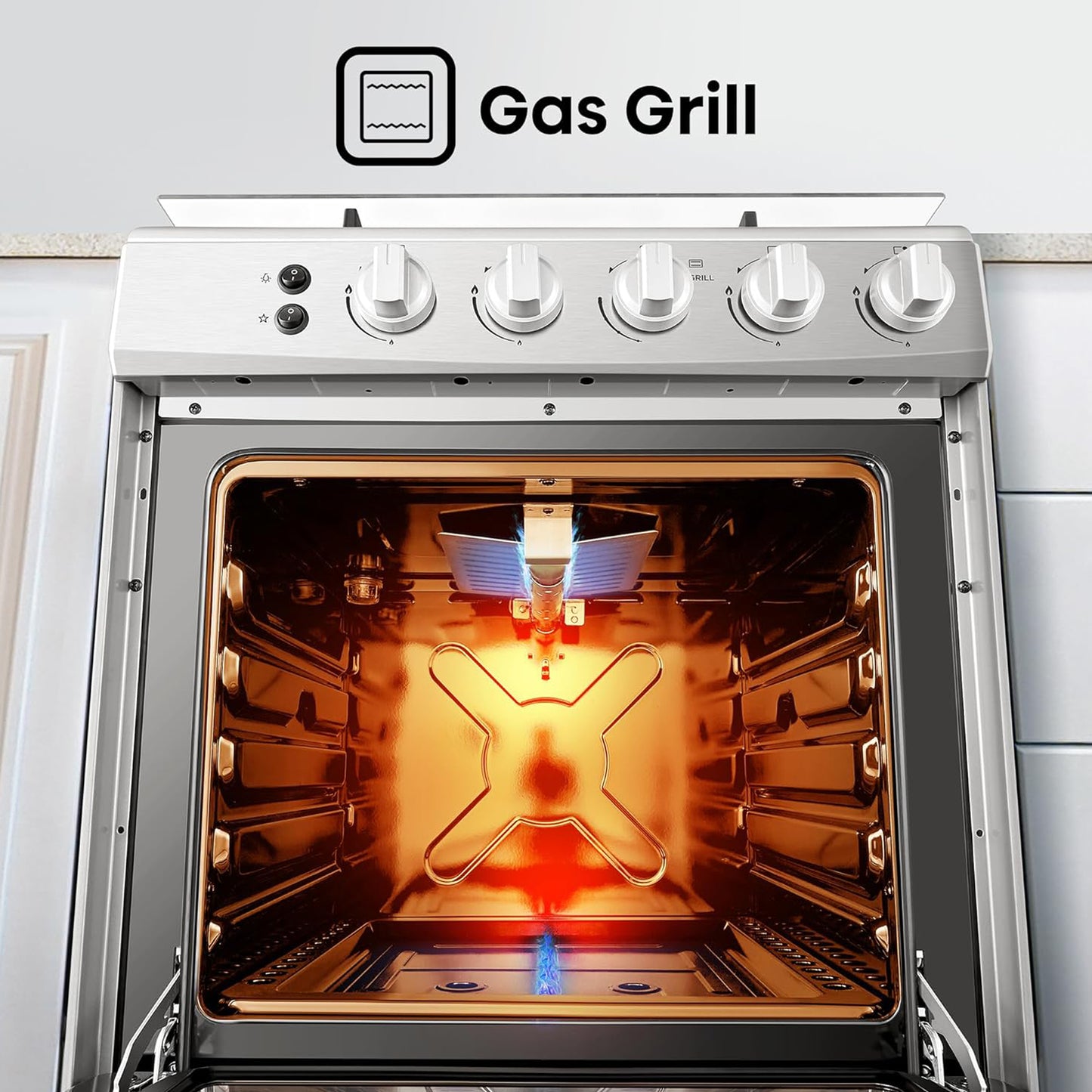Hisense 60X60Cm 4 Burner Cooking Range, HFG60121X