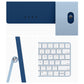 Apple iMac (24-inch, Apple M1 chip with 8‑core CPU and 8‑core GPU, 8GB RAM, 256GB) - Blue