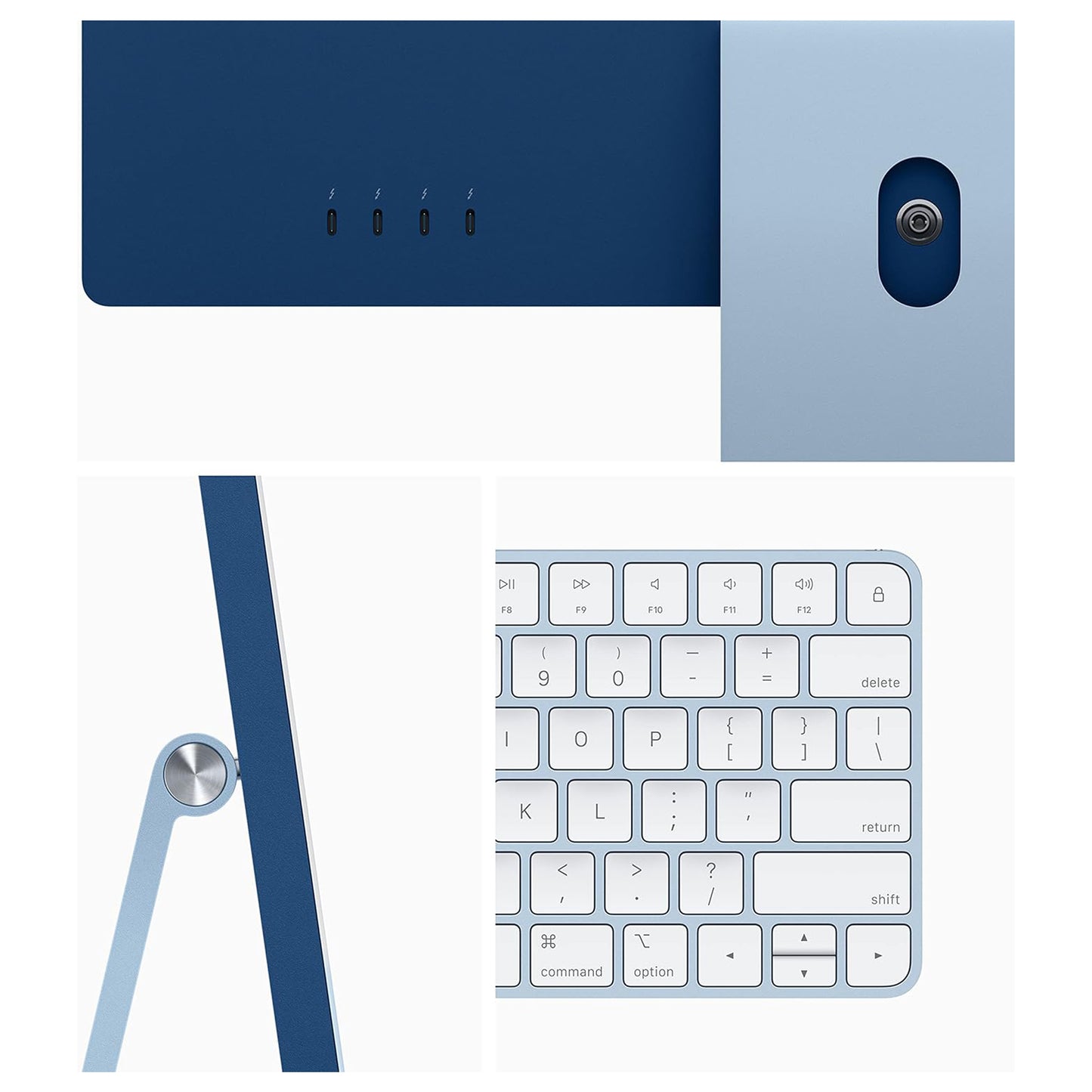 Apple iMac (24-inch, Apple M1 chip with 8‑core CPU and 8‑core GPU, 8GB RAM, 256GB) - Blue