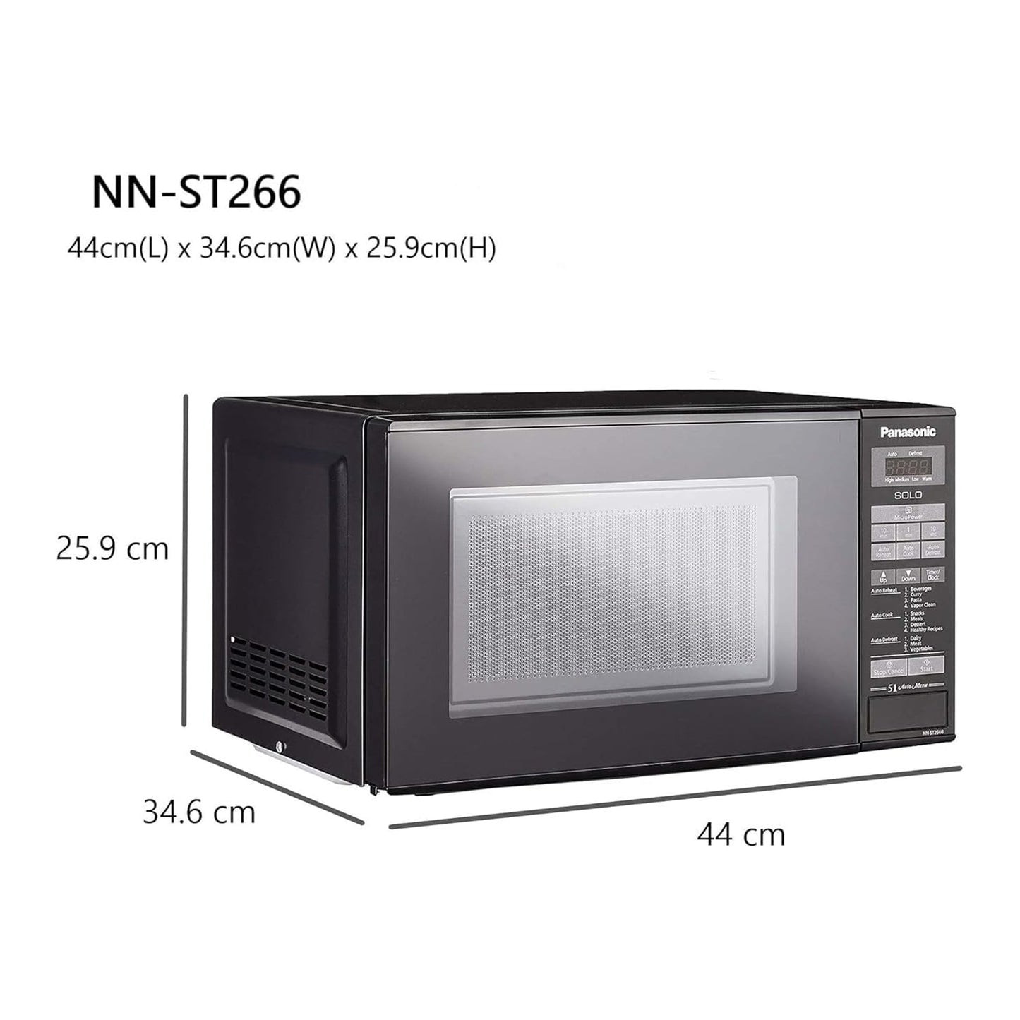 Panasonic 20L Solo Microwave Oven, NN-ST266B