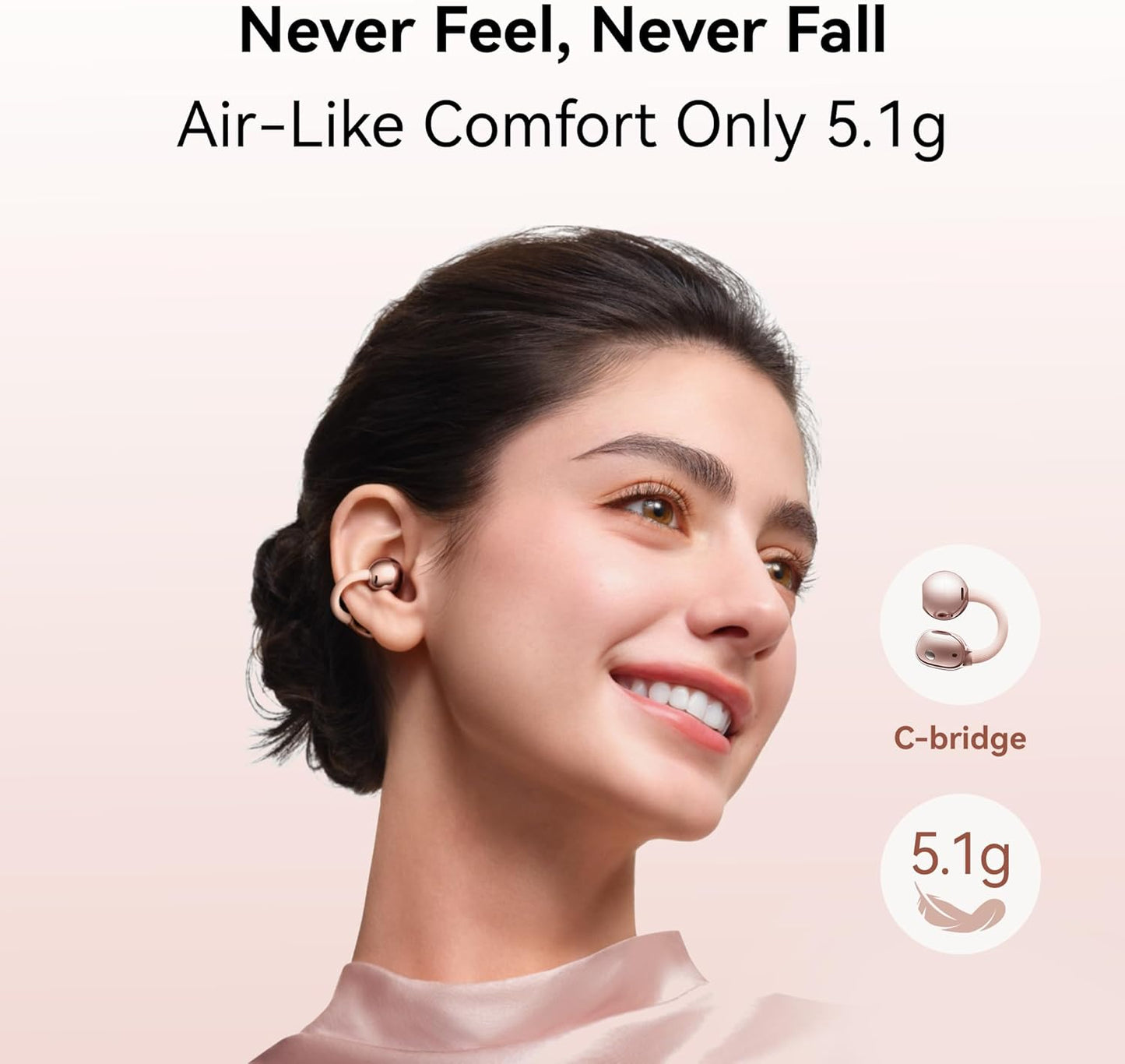Huawei Free Clip 2 Earbuds - Rose Gold